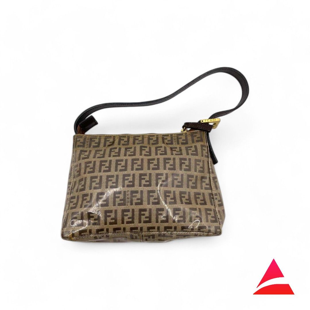 Fendi Fendi - Pouch Brown Small Handbag Monogram Leather Size ONE SIZE - 1 Thumbnail