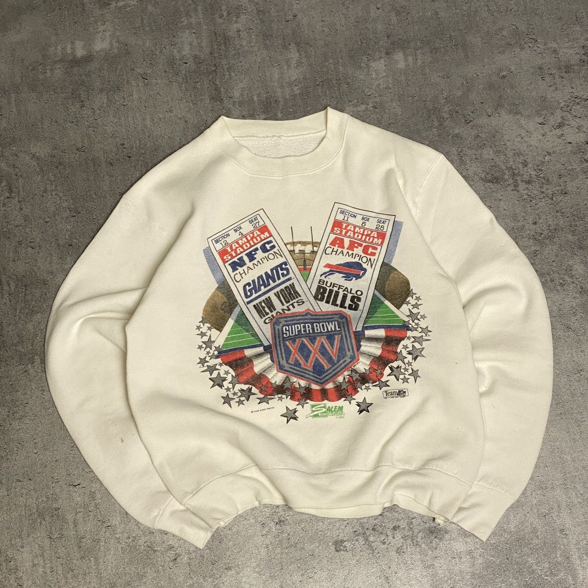 NFL × Salem Sportswear × Vintage Salem Sportswear Super bowl 1990 crewneck white rare item S Size US S / EU 44-46 / 1 - 3 Thumbnail