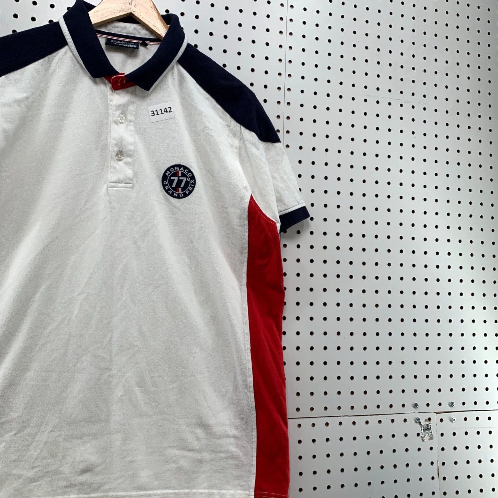 Vintage VINTAGE Automobile Club de Monaco Polo Shirt Men Large White Cars 2019 Grand Prix Size US L / EU 52-54 / 3 - 4 Thumbnail