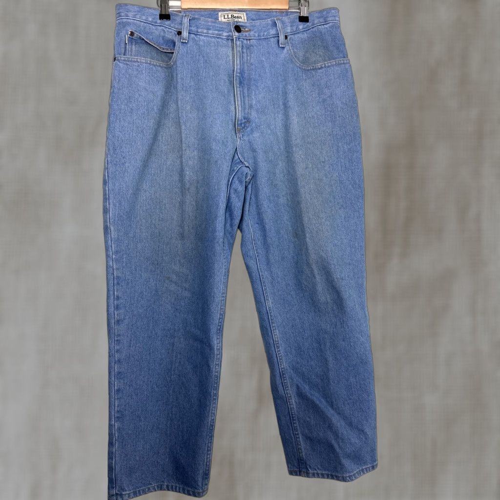 Vintage LL Bean Jeans Mens 38x29 Relaxed Fit Denim Straight Leg Cotton Pants 134770 Size US 38 / EU 54 - 1 Thumbnail