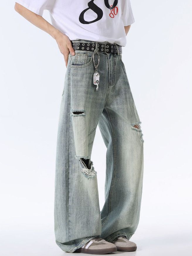 Vintage American high street baggy cutaway jeans for men Size US 32 / EU 48 - 3 Thumbnail