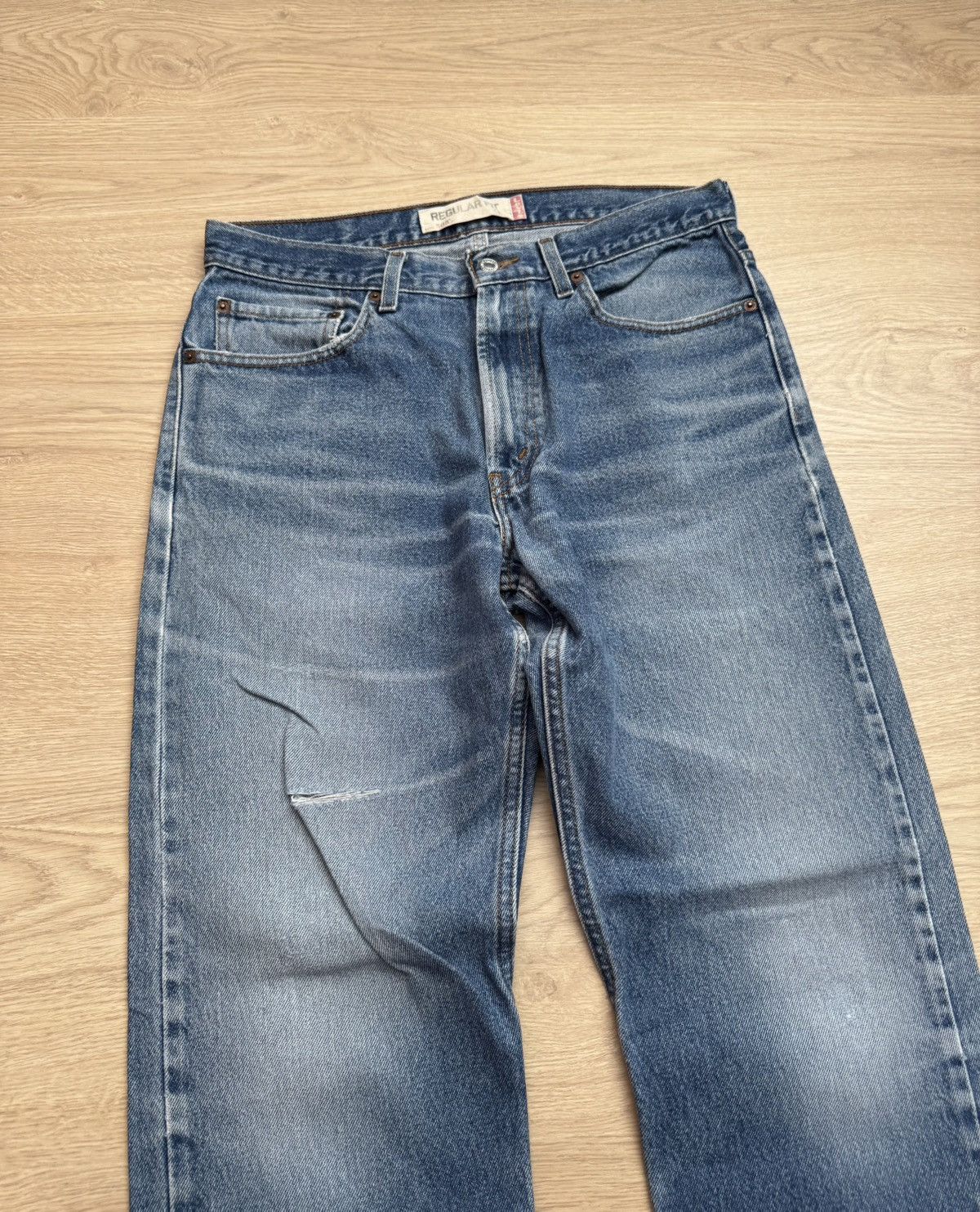 Levi's Vintage 00’s Levi’s 505 Distressed Blue Denim Jeans Pants Size US 33 - 2 Thumbnail
