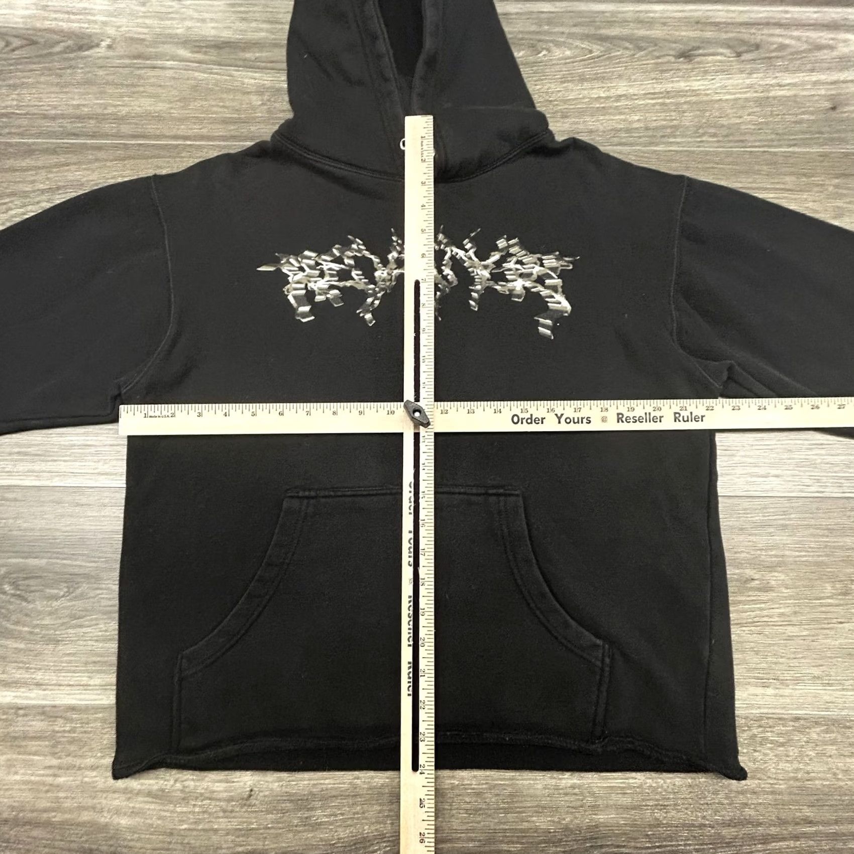 Revenge Revenge Hoodie Mens M Black Graphic Print Front Back Punk Anarchy Logo 90s Streetwear Size US M / EU 48-50 / 2 - 7 Thumbnail