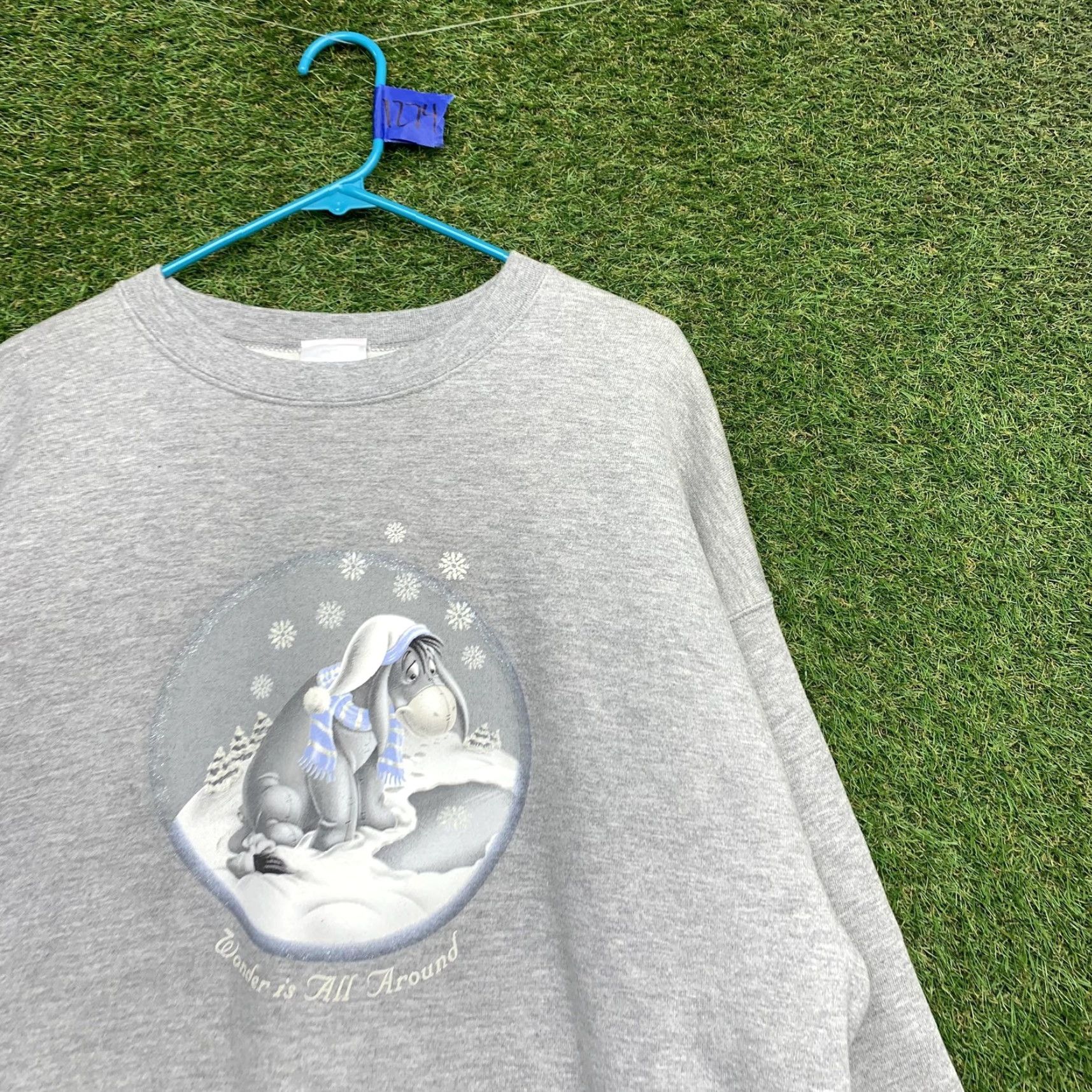 Disney Disney Sweatshirt Mens XL Gray Eeyore Winter Graphic Crewneck Pullover Fleece Size US XL / EU 56 / 4 - 2 Thumbnail
