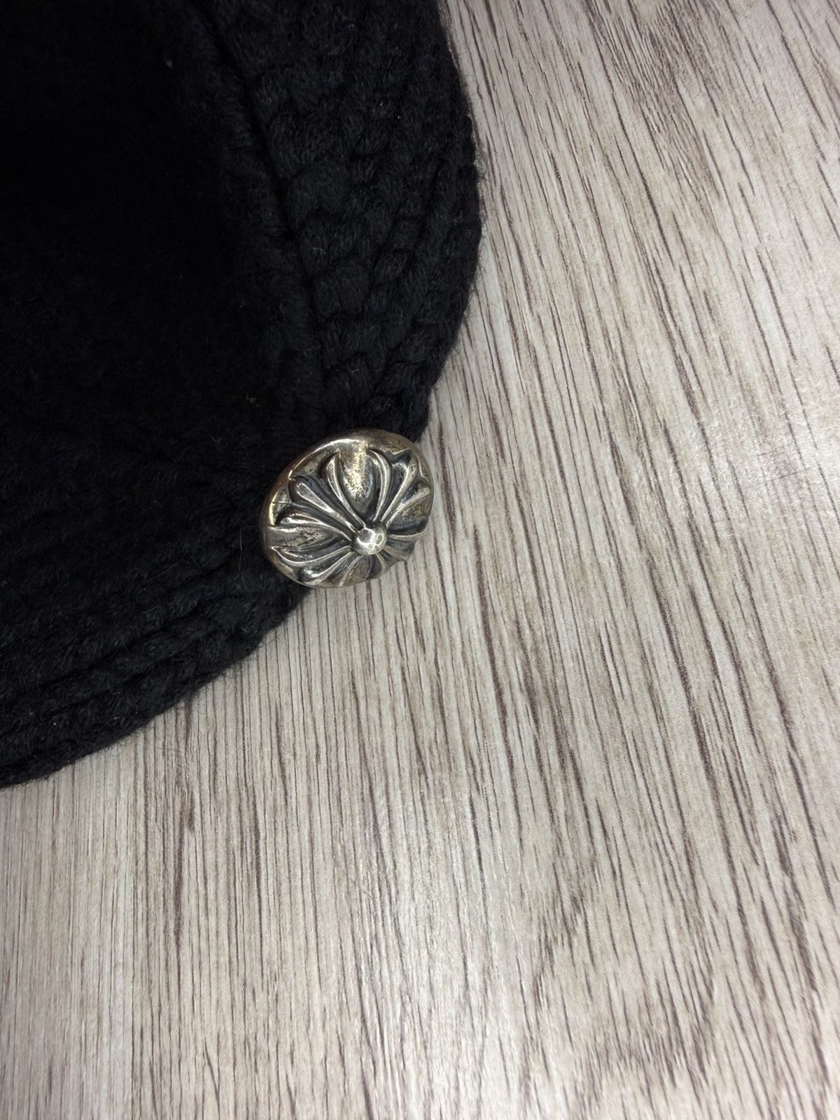 Chrome Hearts Vintage 1995 Chrome Hearts Cashmere Beanie • Silver Button Size ONE SIZE - 13 Thumbnail