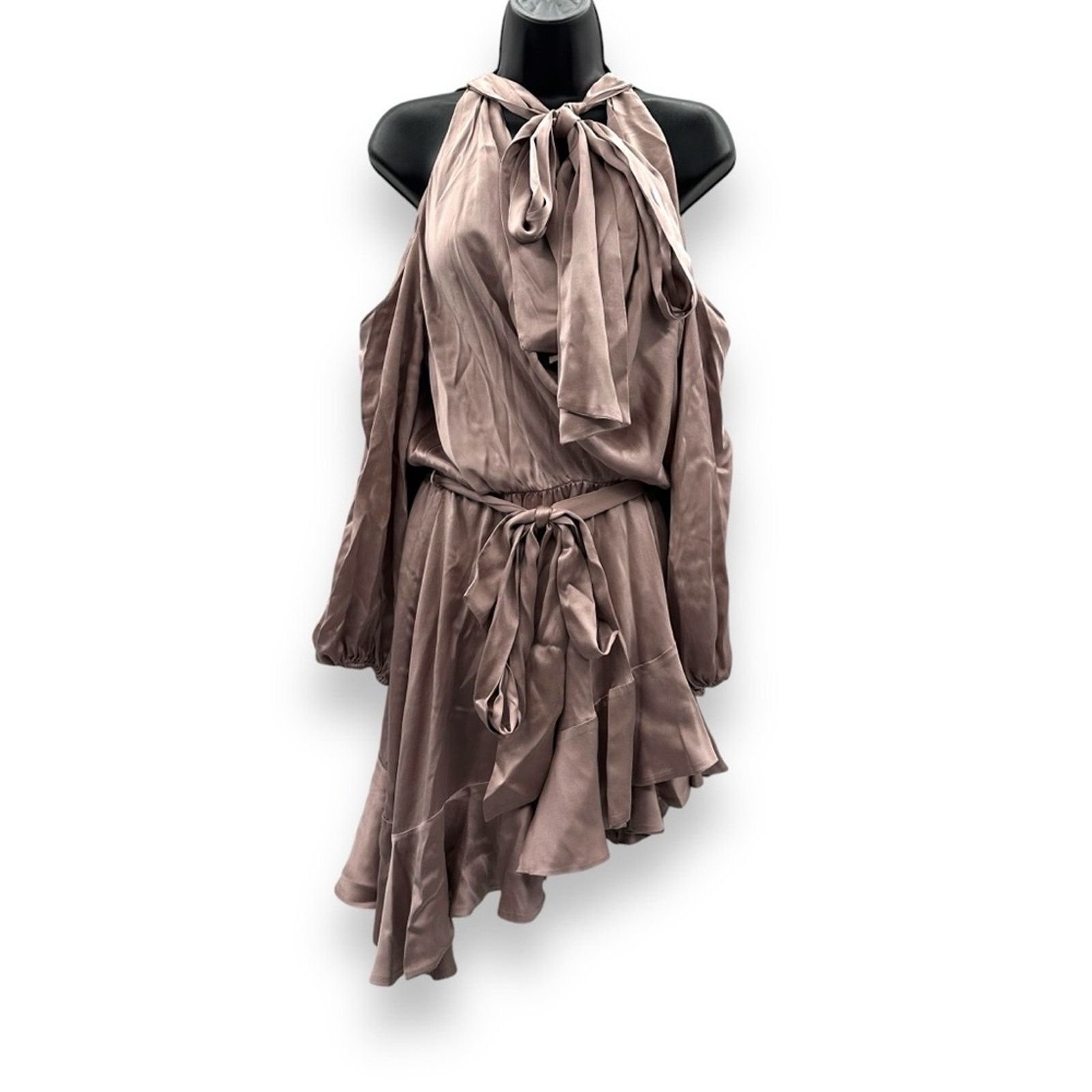 Zimmermann Zimmerman Silk Sueded Billow Cold Shoulder Tie Mini Dress 6 Size M / US 6-8 / IT 42-44 - 3 Thumbnail