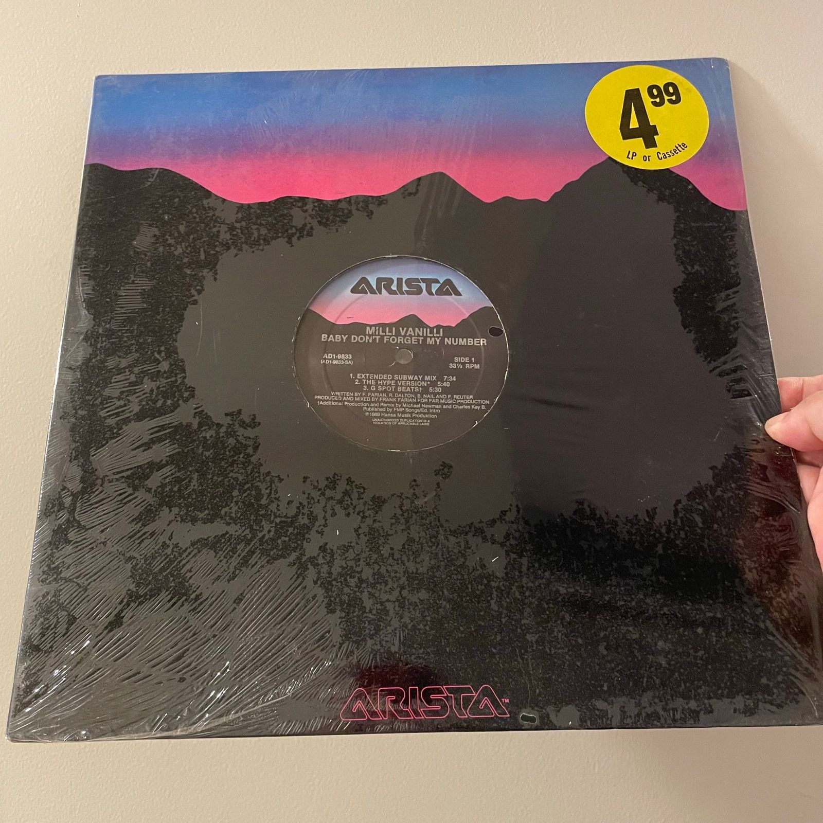 INTENTIONALLY BLANK Milli Vanilli - Baby Don't Forget My Number 12" vinyl record Size ONE SIZE - 1 Thumbnail