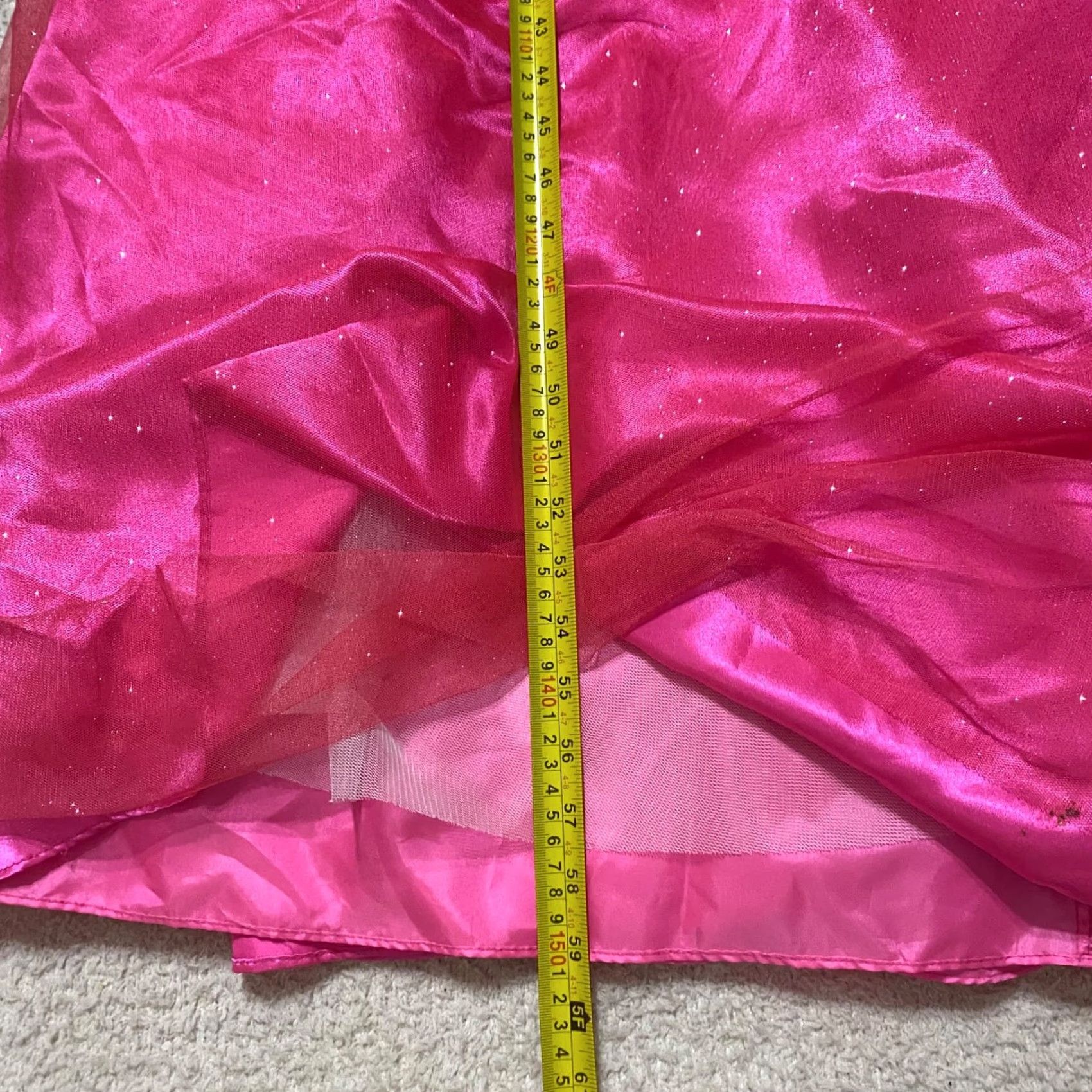 Vintage MXI Dress Ball Gown Vintage Pink 13 Womens Sleeveless Halter A-Line, Sparkly Barbie Maxi Fashion Prom Party/Cocktail Formal Size XL / US 12-14 / IT 48-50 - 3 Thumbnail
