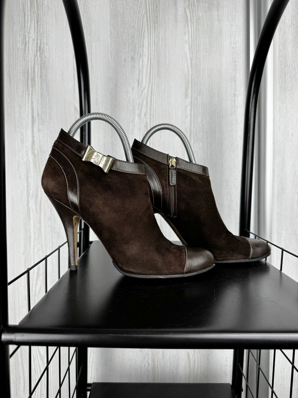 Gucci Gucci Interlocking G Logo Brown Suede Leather Heels Boots Size US 9.5 / IT 39.5 - 1 Thumbnail