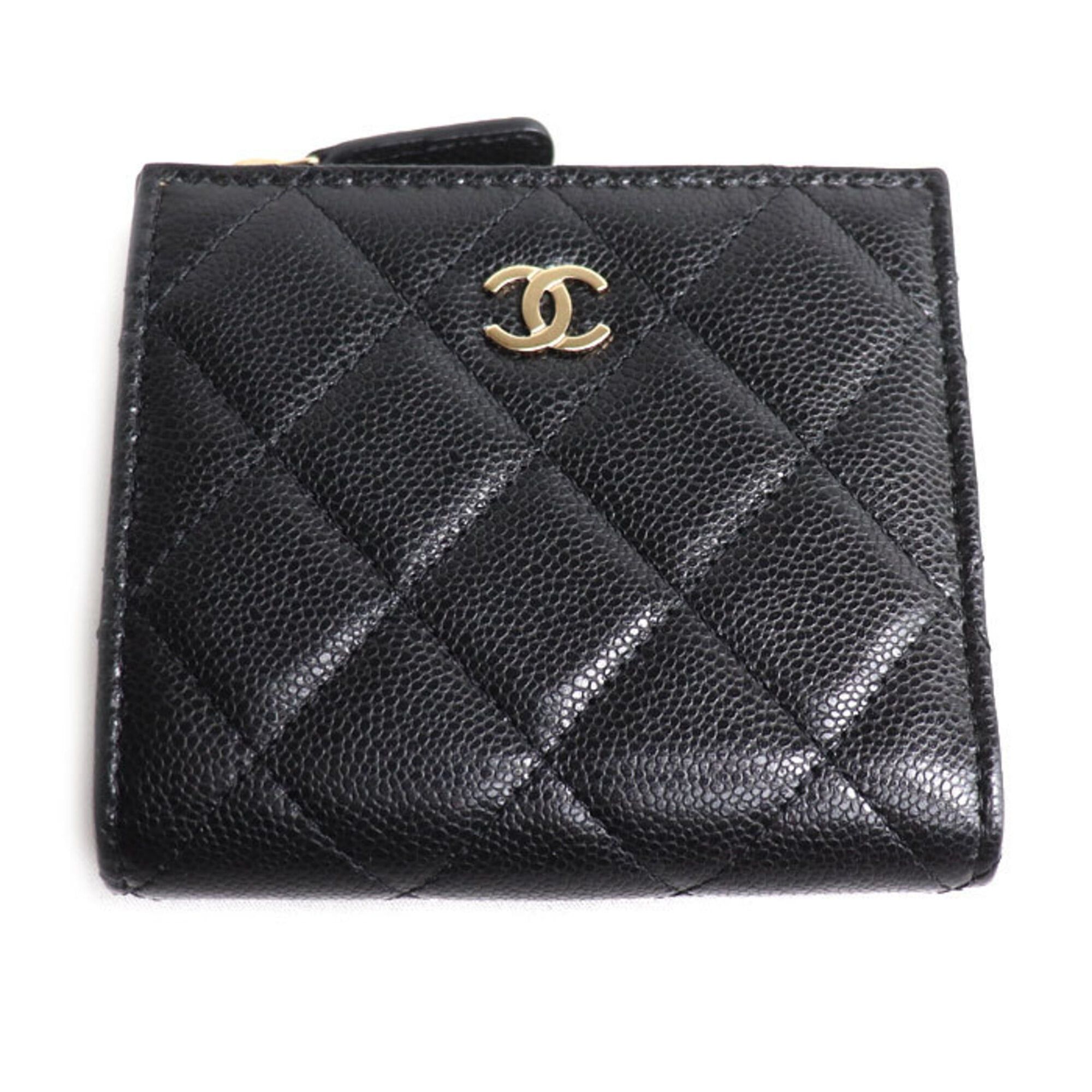 Chanel CHANEL Matelassé Small Wallet, Bi-fold Black, AP3388, Women's Size ONE SIZE - 1 Thumbnail