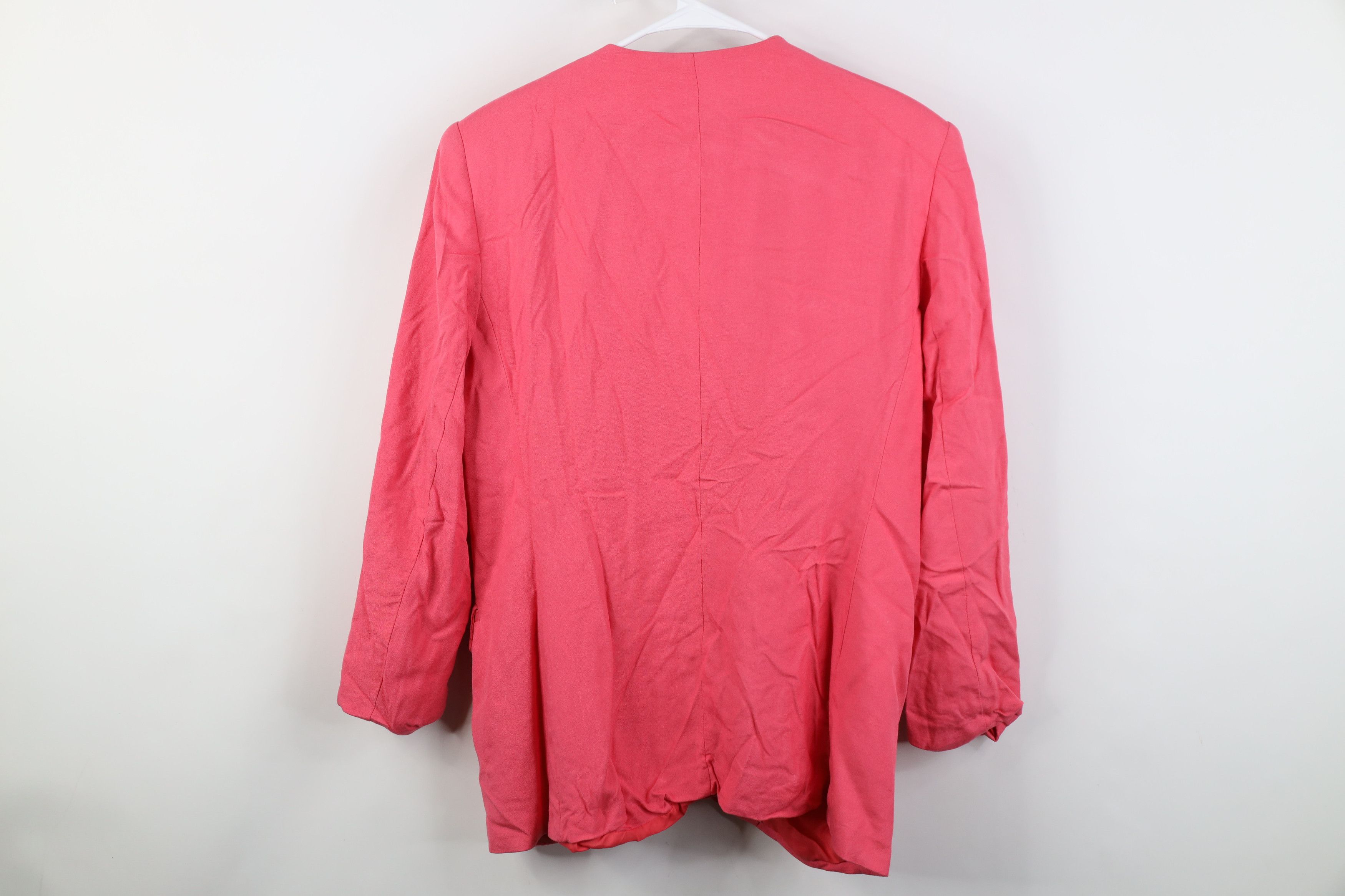 Vintage Vintage 80s 90s Streetwear Wool Blazer Suit Jacket Pink USA Size XXL / US 16-18 / IT 52-54 - 14 Thumbnail