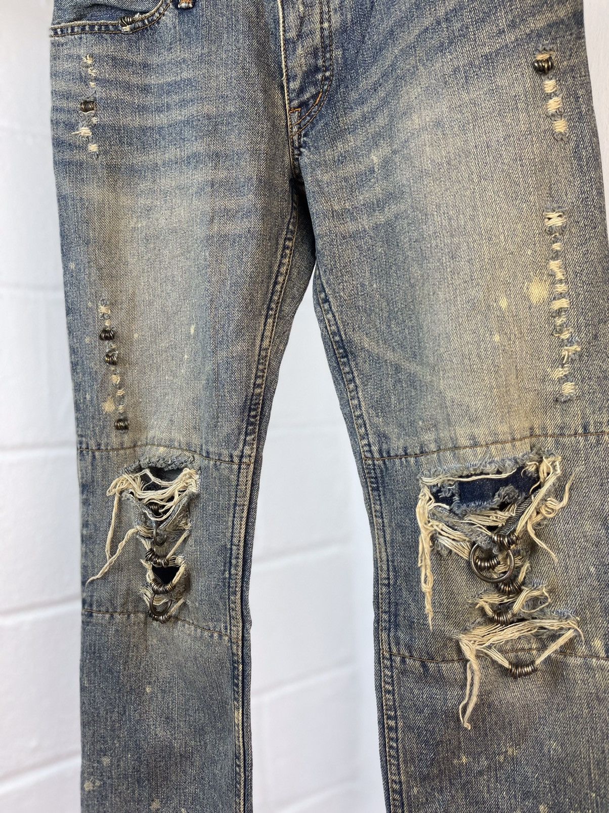 If Six Was Nine × KMRii × Le Grande Bleu (L.G.B.) TruePiece IFSIXWASNINE MUD MAX FLARE DENIM Size US 29 - 8 Thumbnail