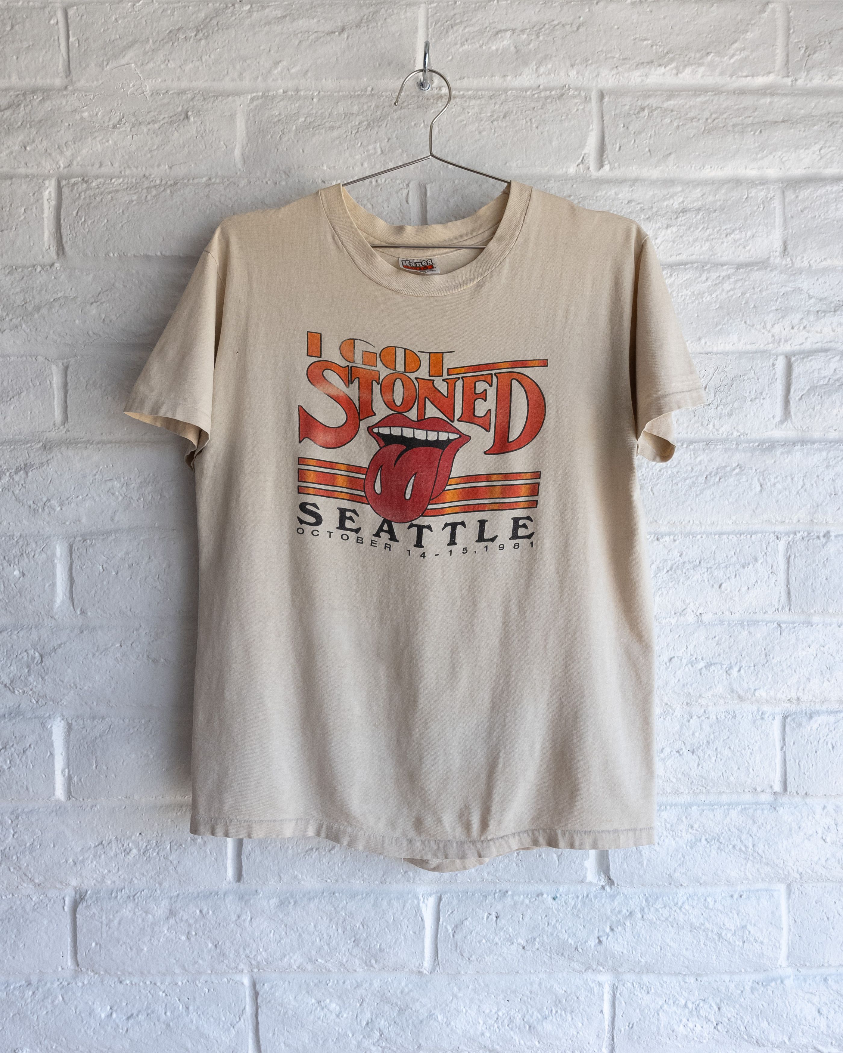 Band Tees Vintage The Rolling Stones I Got Stoned Seattle 1981 T Shirt Size US L / EU 52-54 / 3 - 1 Thumbnail