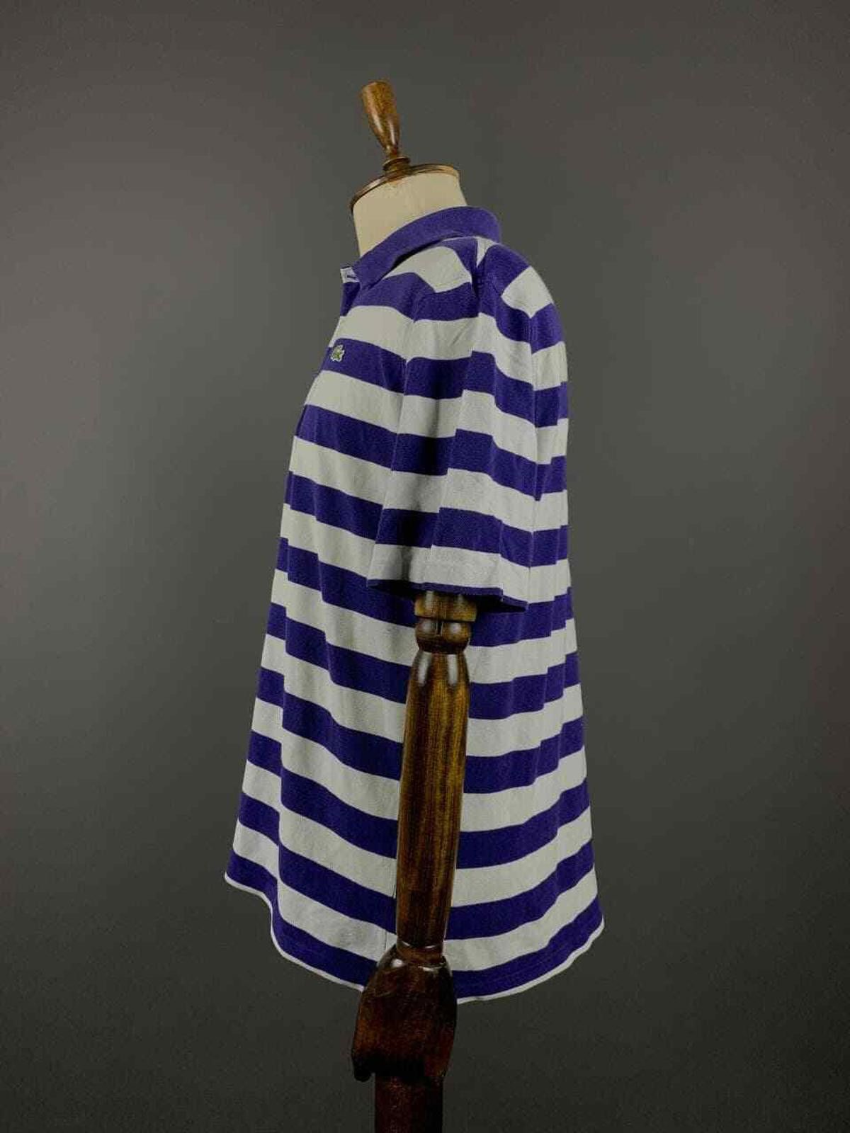 Lacoste Men Lacoste 5191L Blue White Stripe Shirt Size 6 / L - XL Size US M / EU 48-50 / 2 - 6 Thumbnail