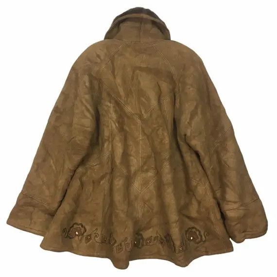 Vintage Vtg STRAN IDEA Brown Leather Jacket Coat Made in Italy Size M / US 6-8 / IT 42-44 - 5 Thumbnail