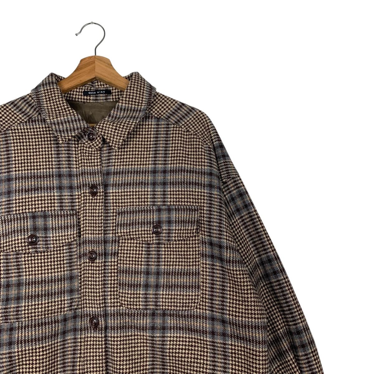 Japanese Brand ONE WAY Checked Button Casual Jacket #2129-C93 Size US M / EU 48-50 / 2 - 5 Thumbnail