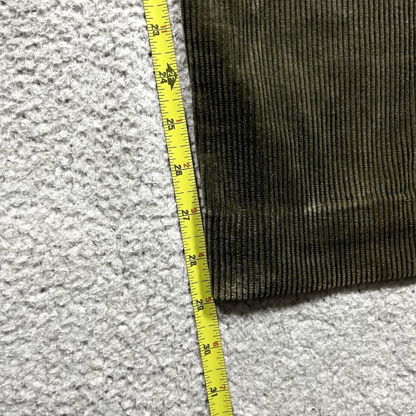 Lee Lee Corduroy Pants Mens 35x29 Olive Vintage Preppy Casual 5-Pocket Chino Straight Regular USA 80s 90s Mens Clothing Size US 35 - 6 Thumbnail
