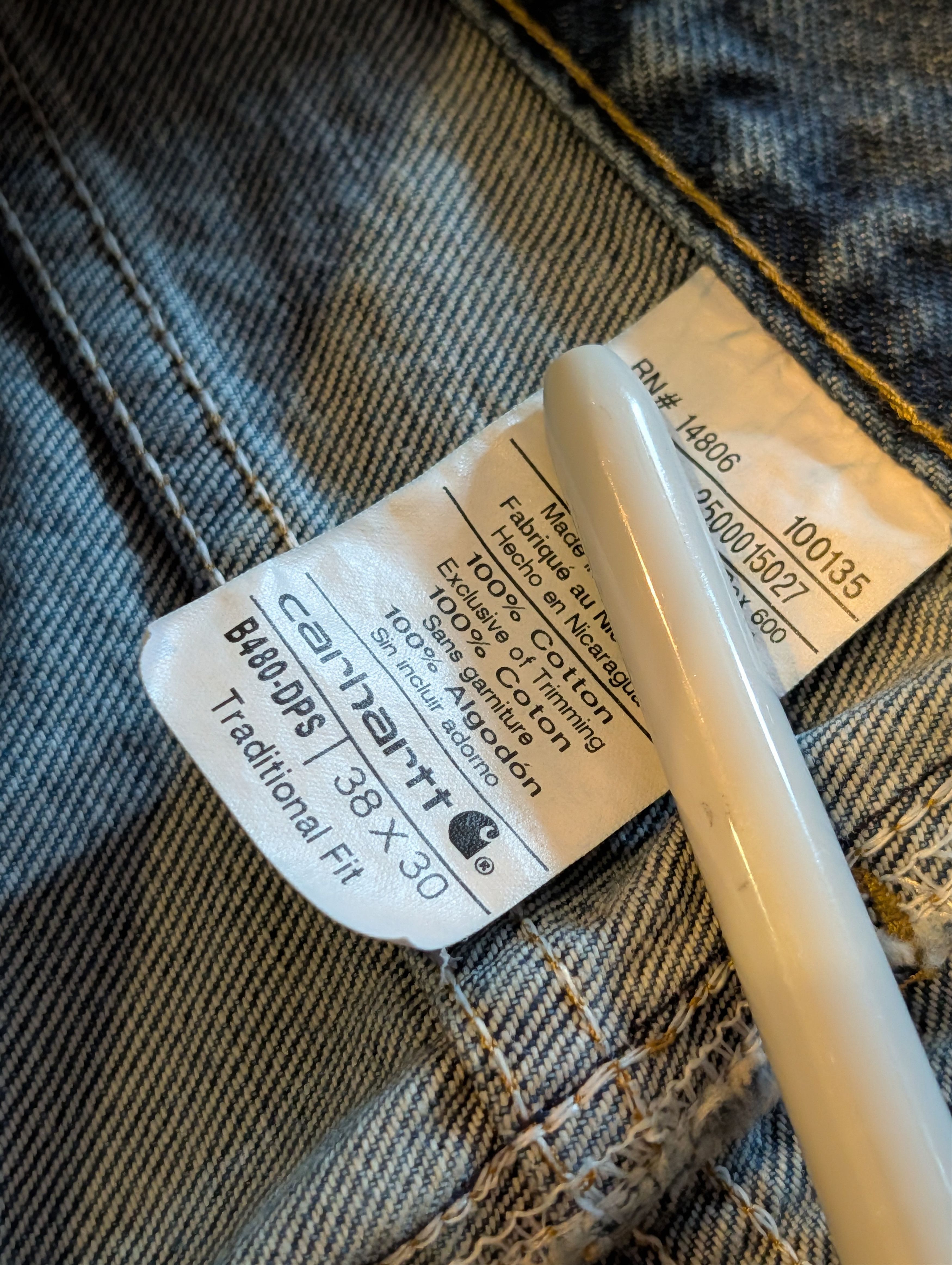 Carhartt VTG Carhartt Heavyweight Workwear Traditional Jeans 38x30 Size US 38 / EU 54 - 5 Thumbnail