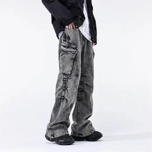 Designer × Japanese Brand × Vintage Multi Pocket Vintage Baggy Cargo Jean Size US 34 / EU 50 - 3 Thumbnail