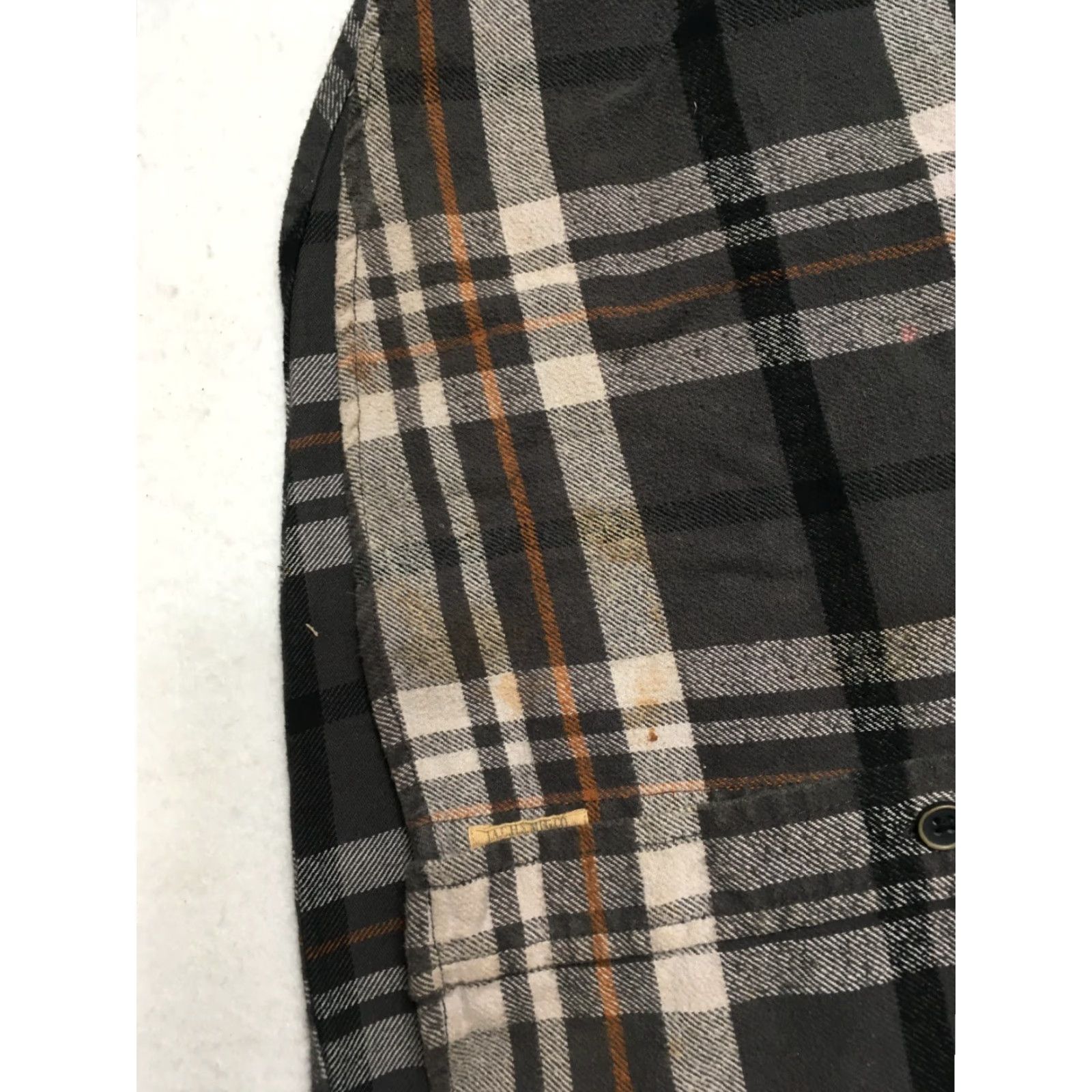Vintage Jachs Men's Shirt Plaid Long Sleeve Heavyweight Flannel Button Up Shacket XL Gray Cotton Size US XL / EU 56 / 4 - 3 Thumbnail