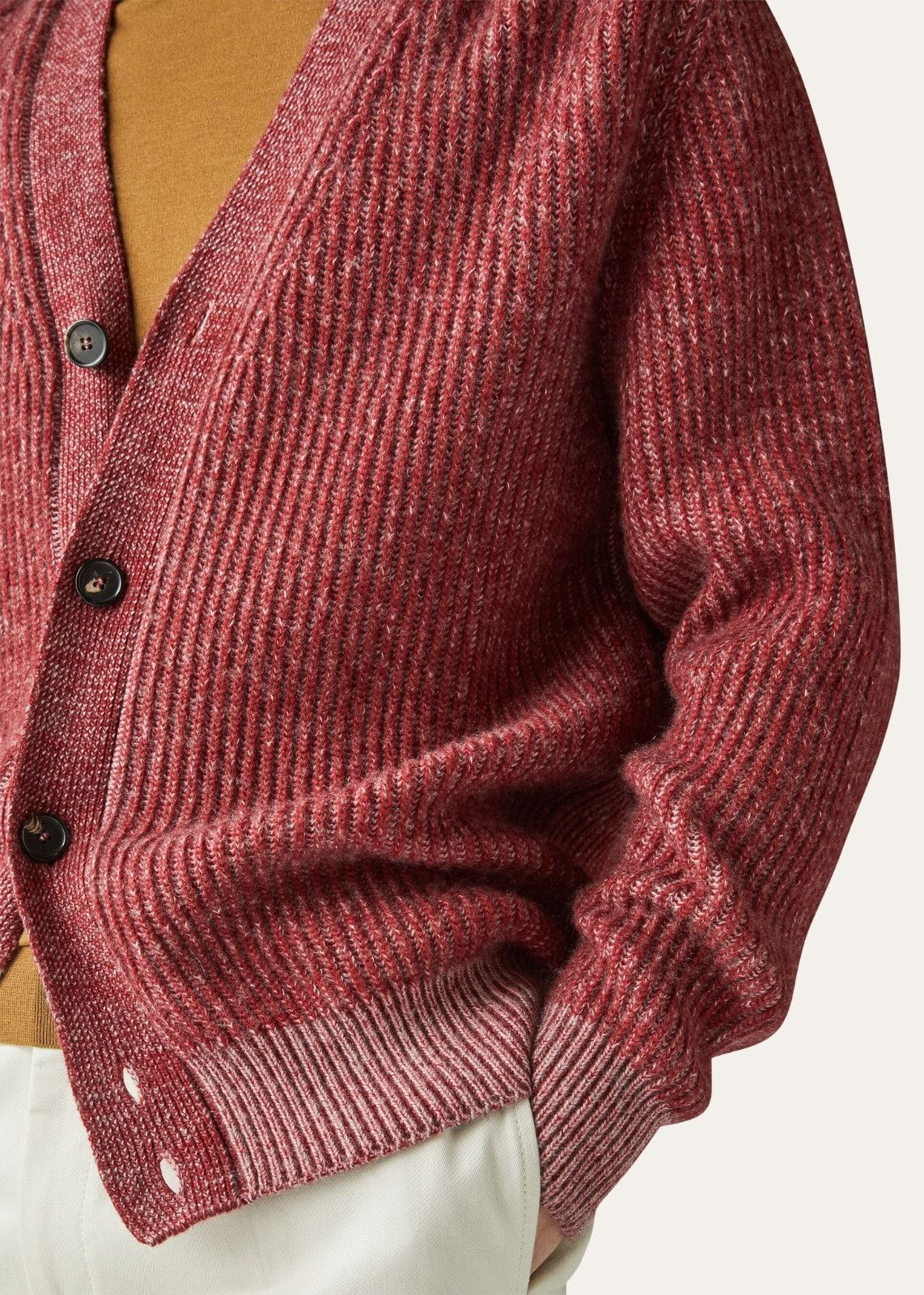 Loro Piana o1srvl11e1224 Silk And Cashmere Cardigan in Red Size US XL / EU 56 / 4 - 5 Thumbnail