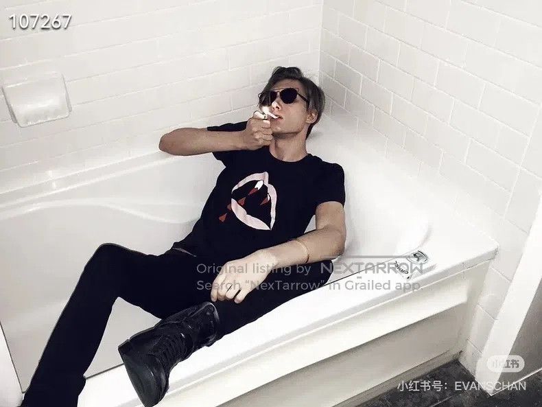 Saint Laurent Paris Saint Laurent Paris Black Blood Tooth Print Pattern Short Size US L / EU 52-54 / 3 - 9 Thumbnail