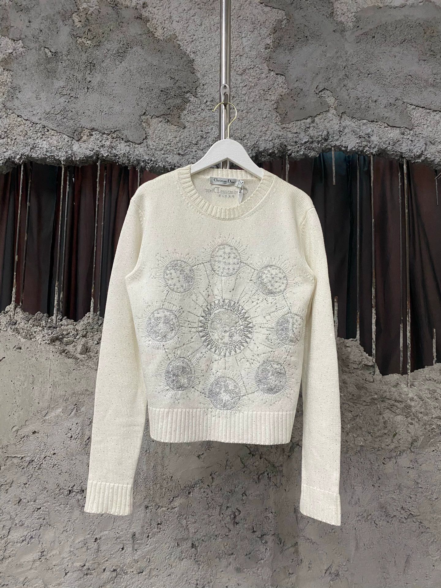 Dior Dior Cashmere Starry Sky Sequin Star Sweater Size S / US 4 / IT 40 - 1 Thumbnail