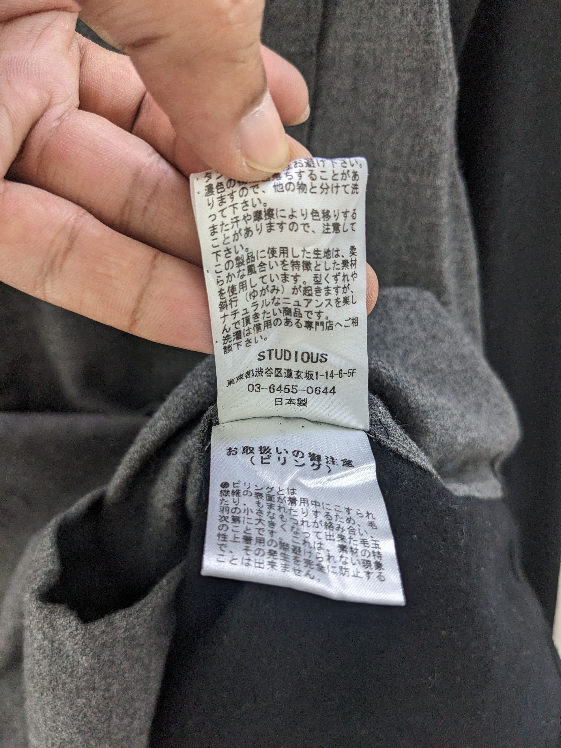 Japanese Brand × STUDIOUS × Vintage Vintage Studious Wool Shirt Button Up Size US S / EU 44-46 / 1 - 12 Thumbnail