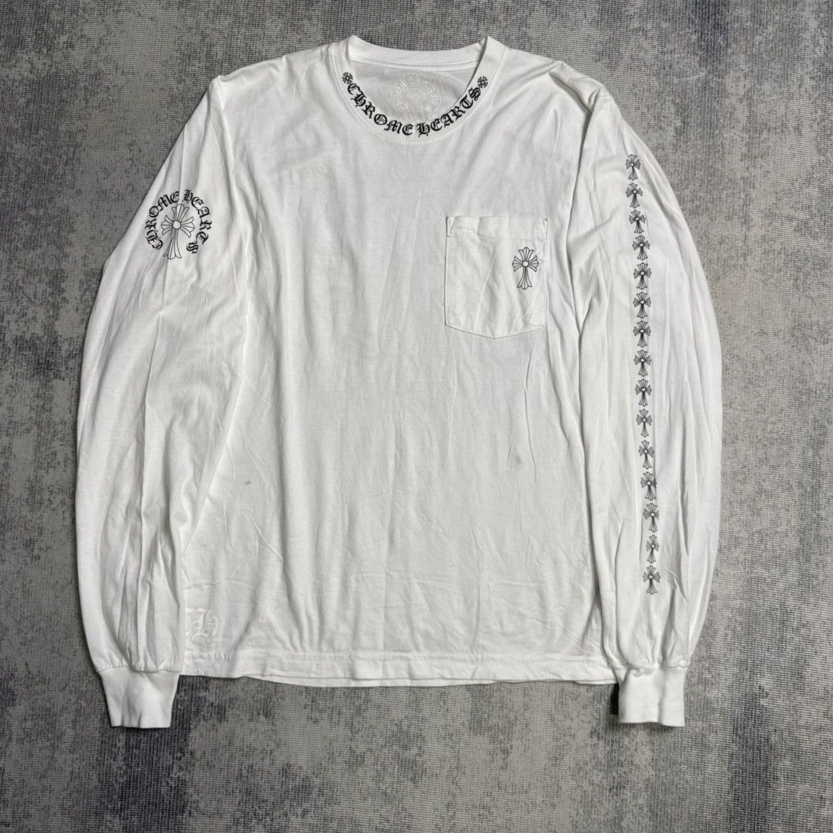 Chrome Hearts LIKE NEW! CROSS NECK PRINT LONG SLEEVES Size US M / EU 48-50 / 2 - 2 Thumbnail
