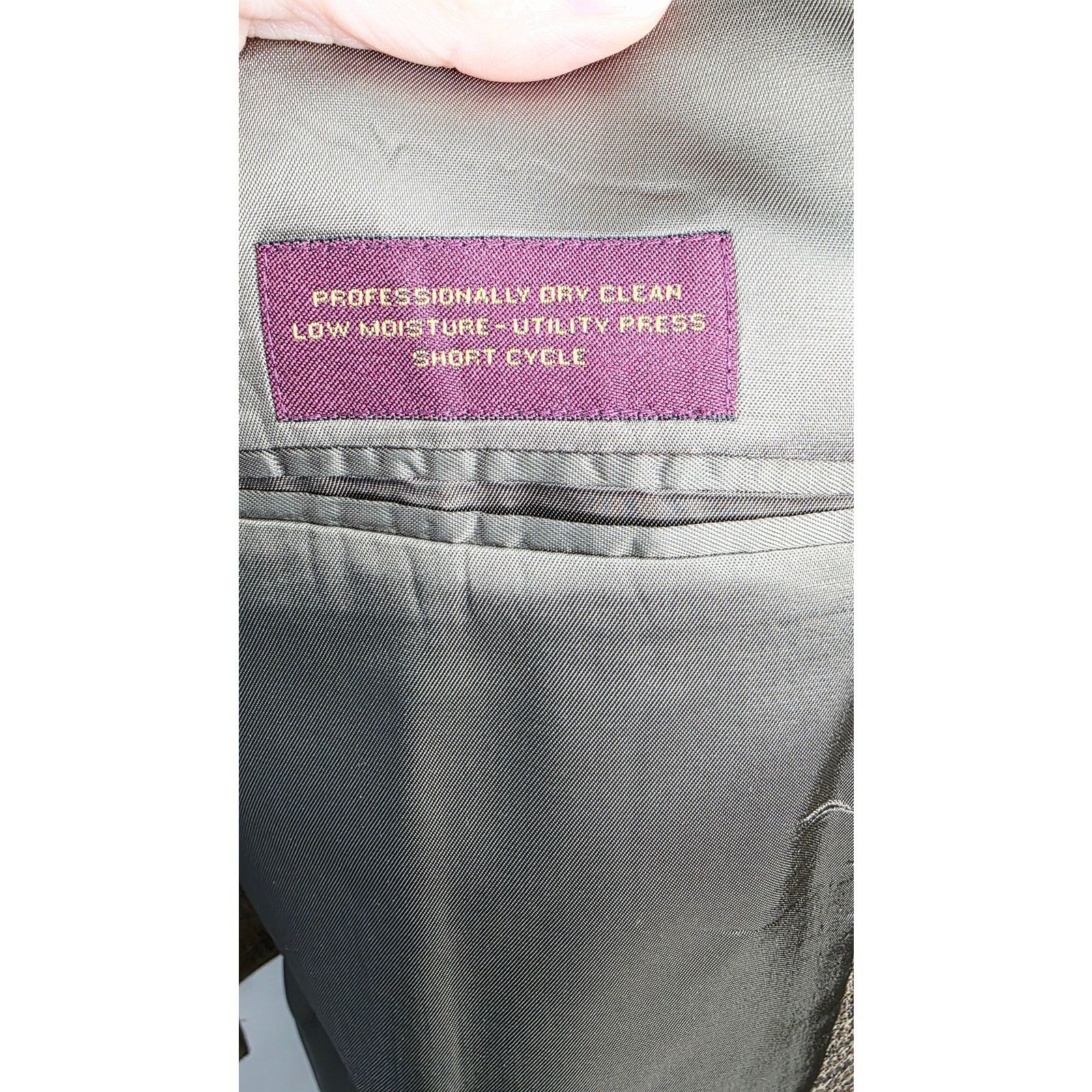 Jos. A. Bank Jos A Bank Glen Check Brown Plaid Men's Lambswool Blazer 46R Size 46R - 8 Thumbnail
