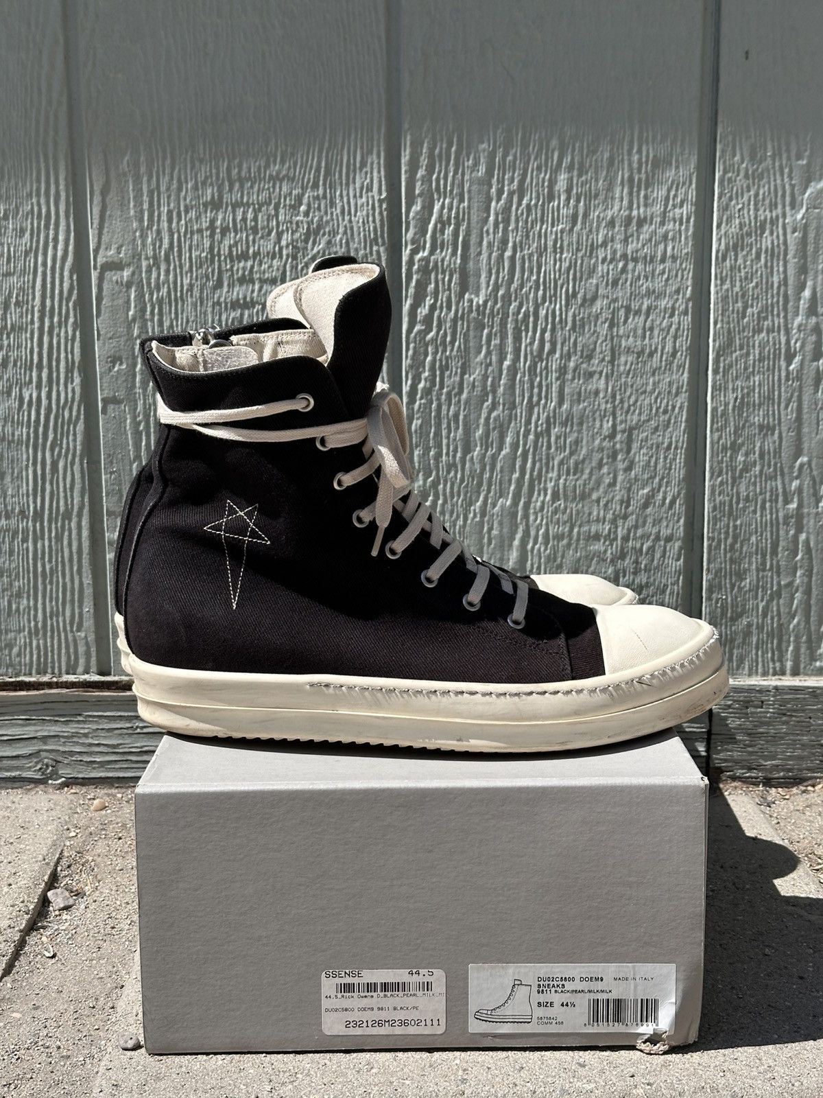 Rick Owens Drkshdw Rick Owens DRKSHDW Black Sneaks Sneakers Size US 11.5 / EU 44-45 - 4 Thumbnail