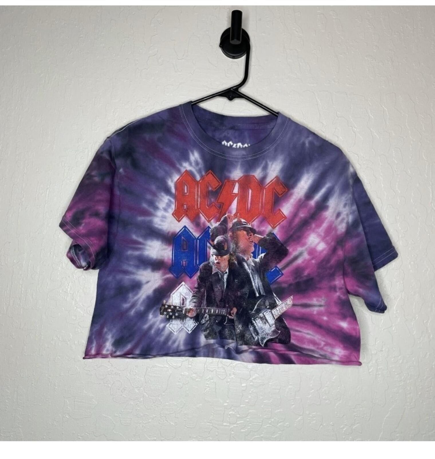 AC/DC (AC/DC) tie dye cropped shirt Size S / US 4 / IT 40 - 1 Thumbnail
