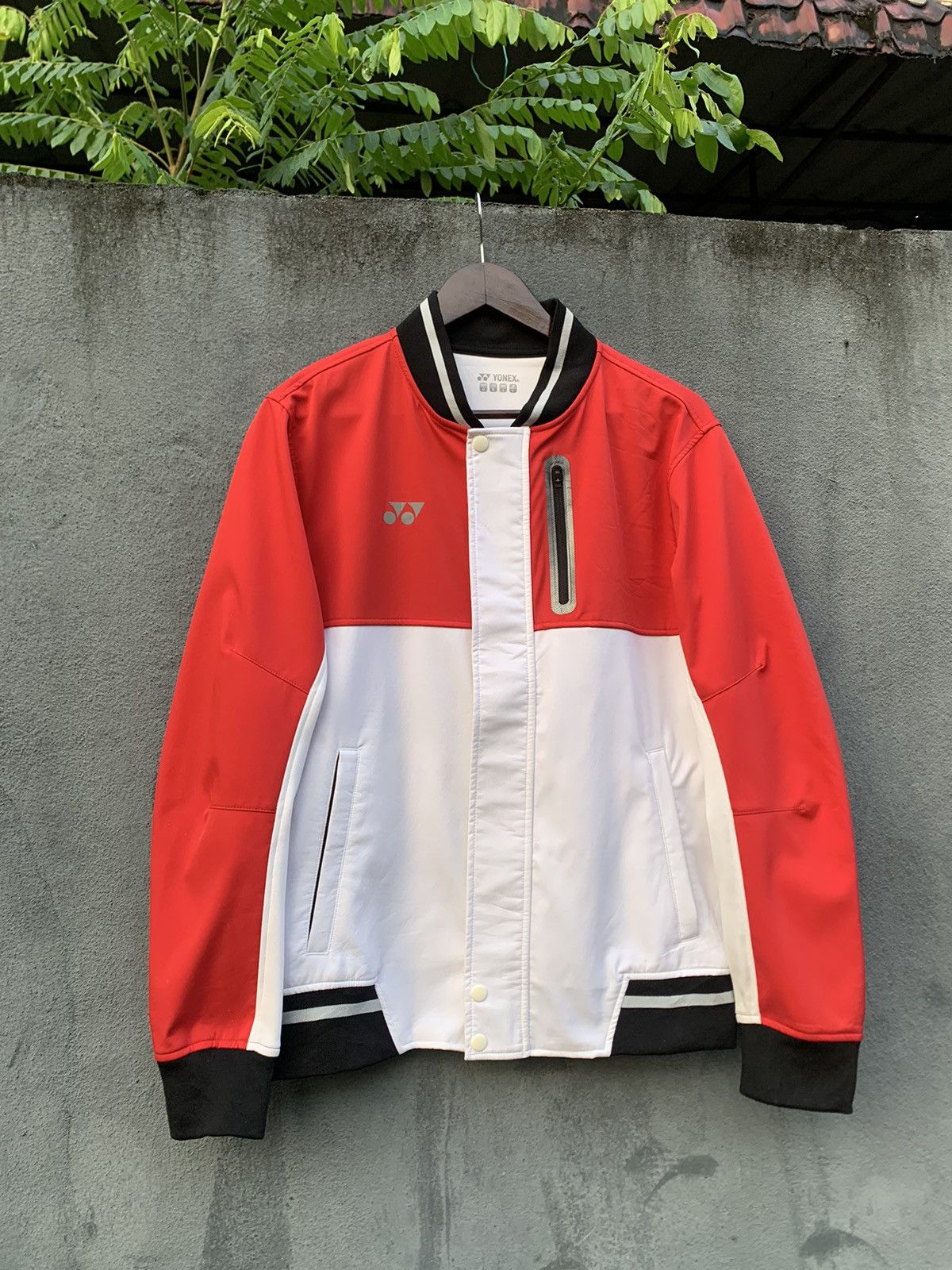 image of Vintage Yonex Badminton Omni Heat Track Jacket in Red, Men's (Size Large)