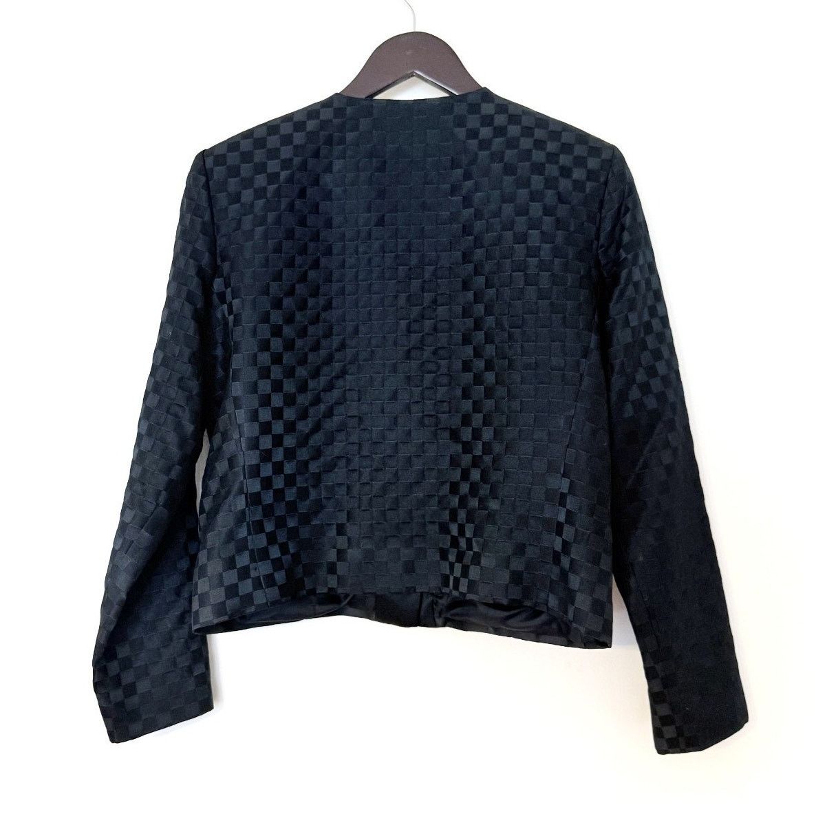 Talbots Vintage 90s Talbots Black Checkerboard Jacquard Blazer Size M / US 6-8 / IT 42-44 - 5 Thumbnail