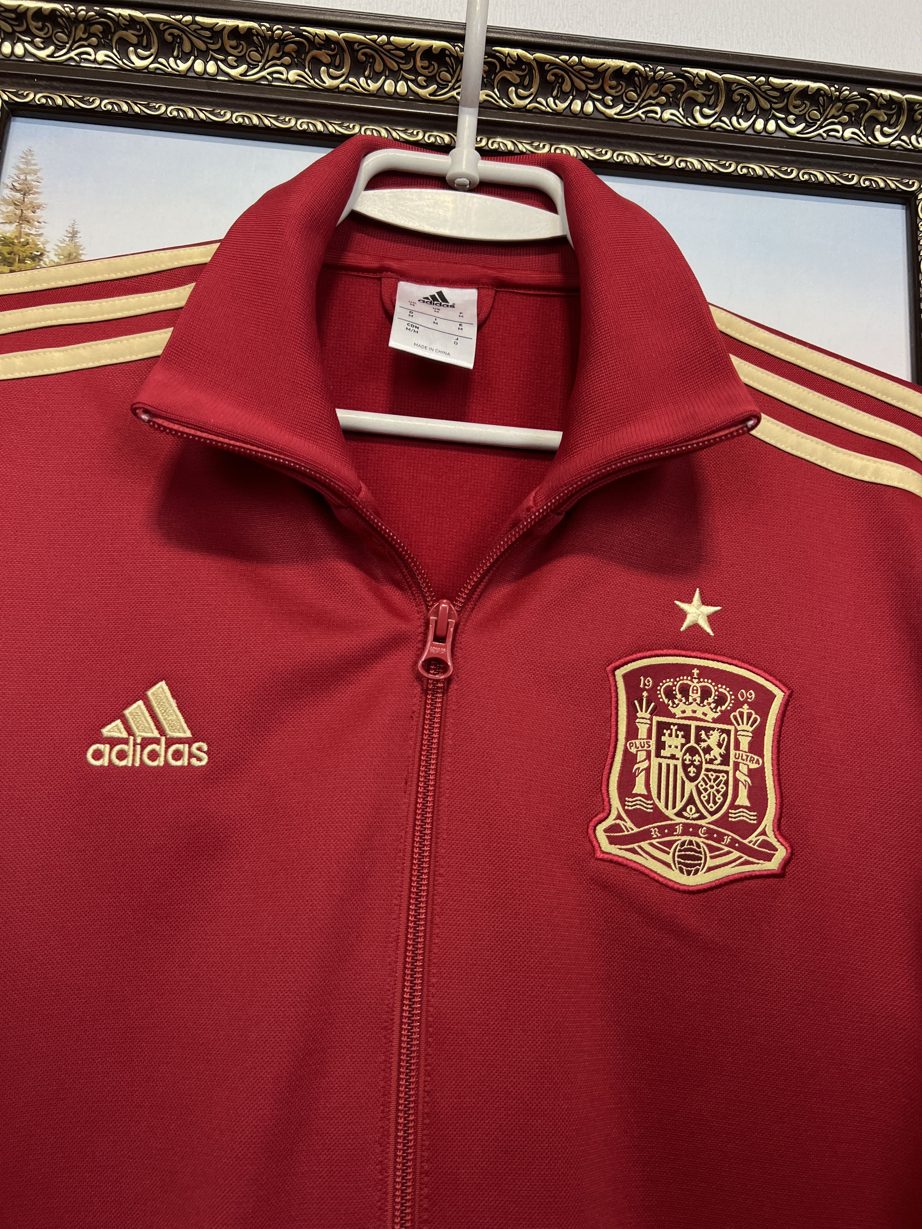 Adidas Adidas Originals Spain Football Jacket Soccer Track Top Zip Size US M / EU 48-50 / 2 - 3 Thumbnail
