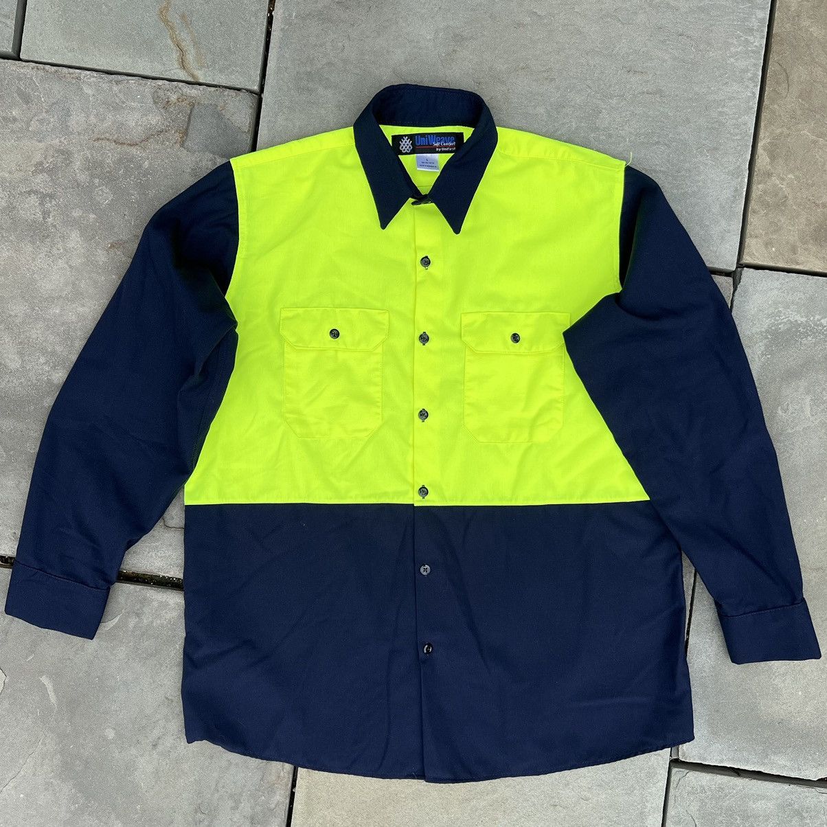 Other Long Sleeve Utility Work Shirt Neon Yellow and Navy Size US L / EU 52-54 / 3 - 1 Thumbnail