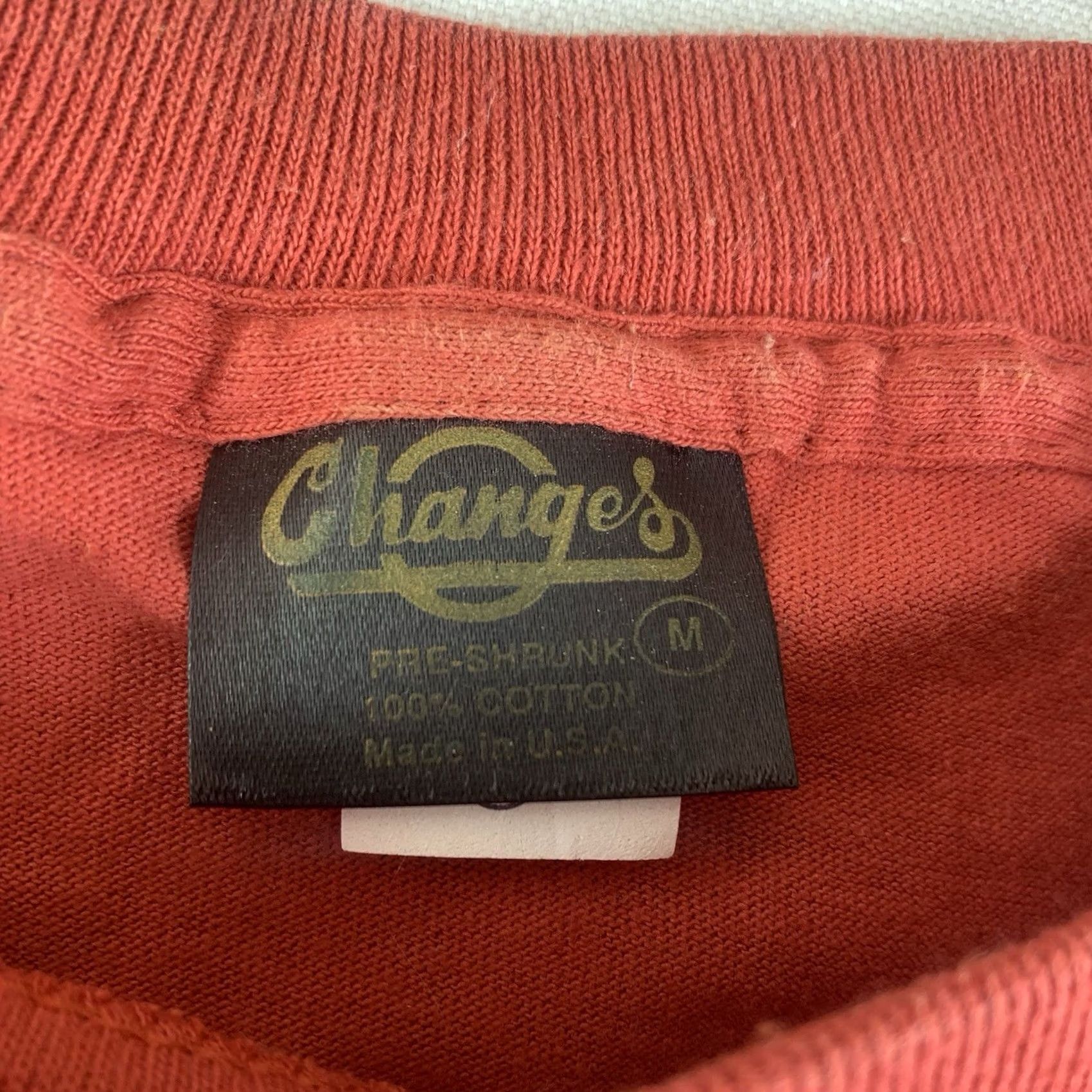Changes VINTAGE Changes tag God Bless America Single Stitch T-Shirt Mens Med Made In USA Shirt Mens Medium Red USA 90s Flag Patriotic Logo Streetwear Size US M / EU 48-50 / 2 - 3 Thumbnail