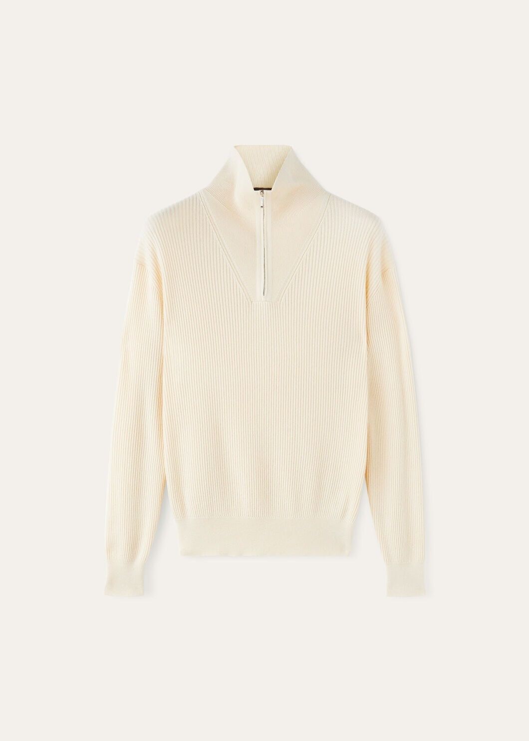 o1w1db10125 FAO0545 Akan Mock Neck Sweater in Beige