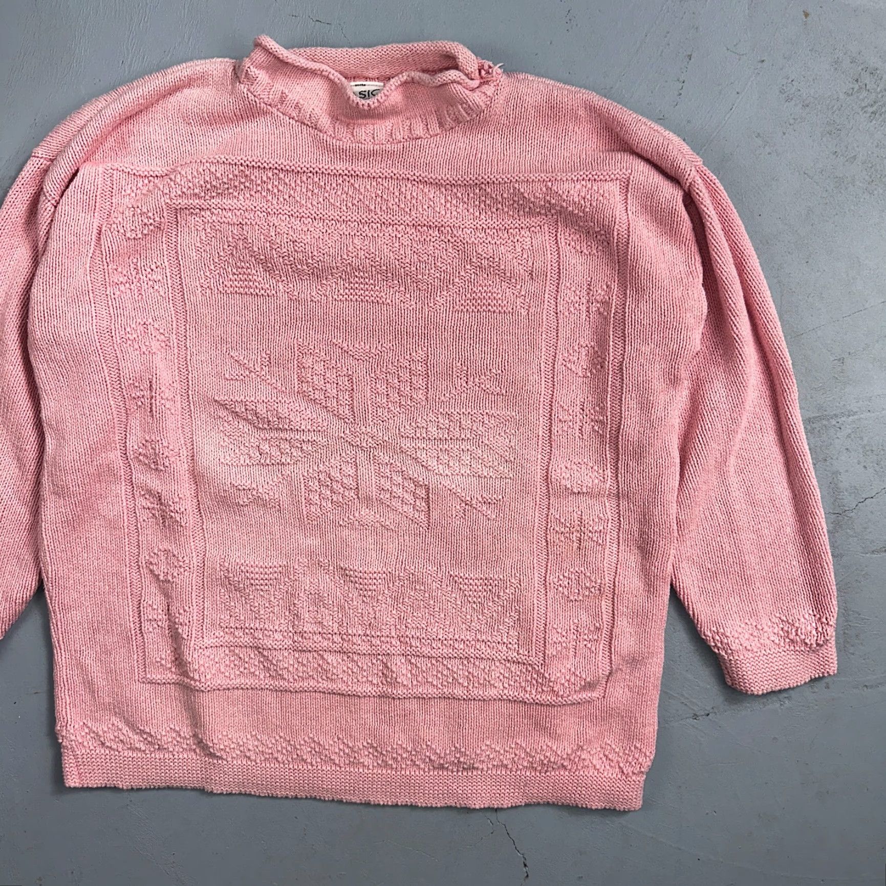 Basic Editions Basic Editions Women's Sweater Pink 100% Cotton Casual Christmas Winter Jacket Size M / US 6-8 / IT 42-44 - 2 Thumbnail