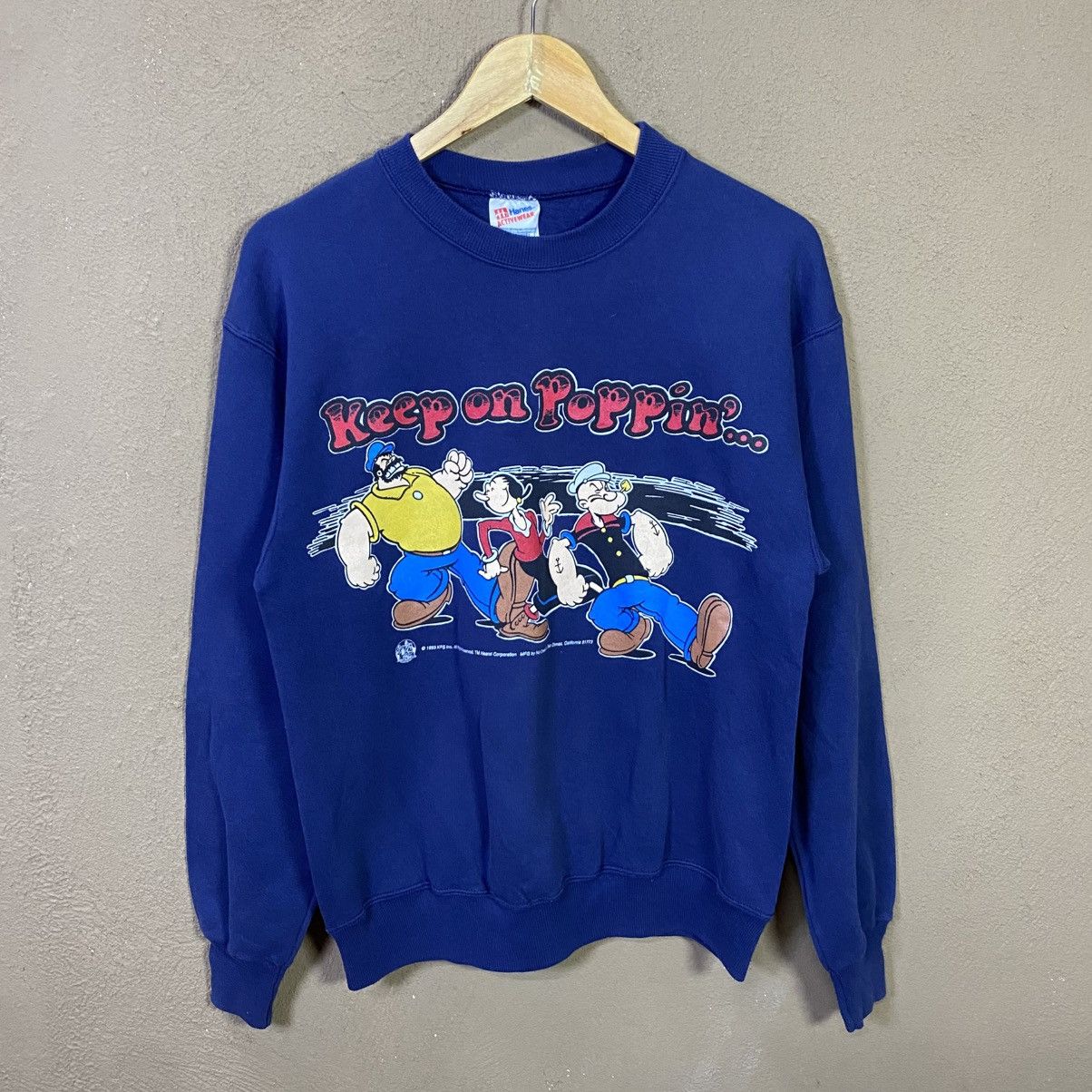 Vintage Vintage 1993 POPEYE Classic Cartoon Sweatshirt Size US M / EU 48-50 / 2 - 1 Thumbnail