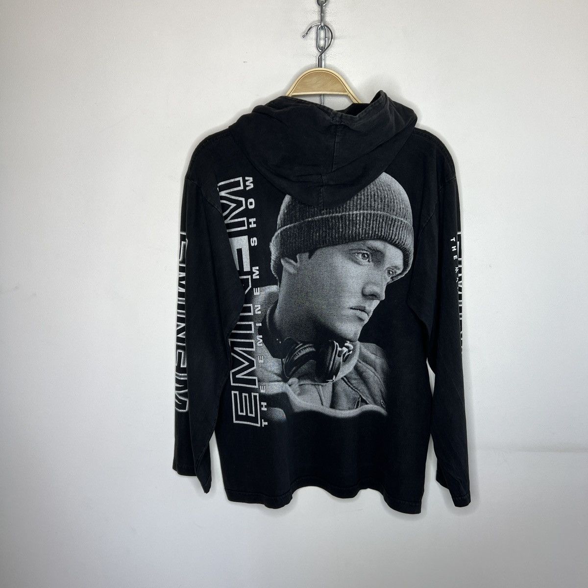 Eminem × Rap Tees × Vintage 00’s Vintage Bootleg Eminem Fuck Off Graphic Hoodie M-L Size US M / EU 48-50 / 2 - 8 Thumbnail
