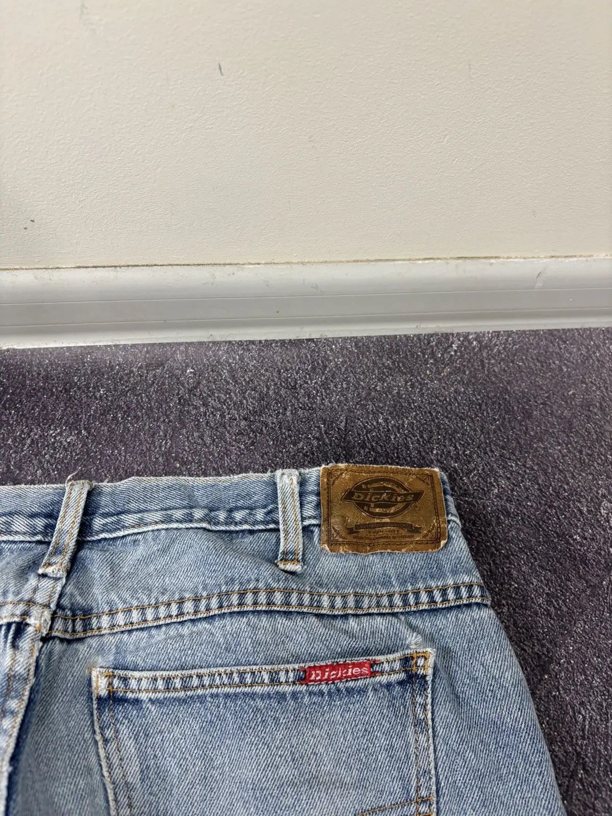 Dickies × Vintage Vintage Dickies Y2K Light Blue Workwear Denim Baggy Jeans Size US 38 / EU 54 - 6 Thumbnail