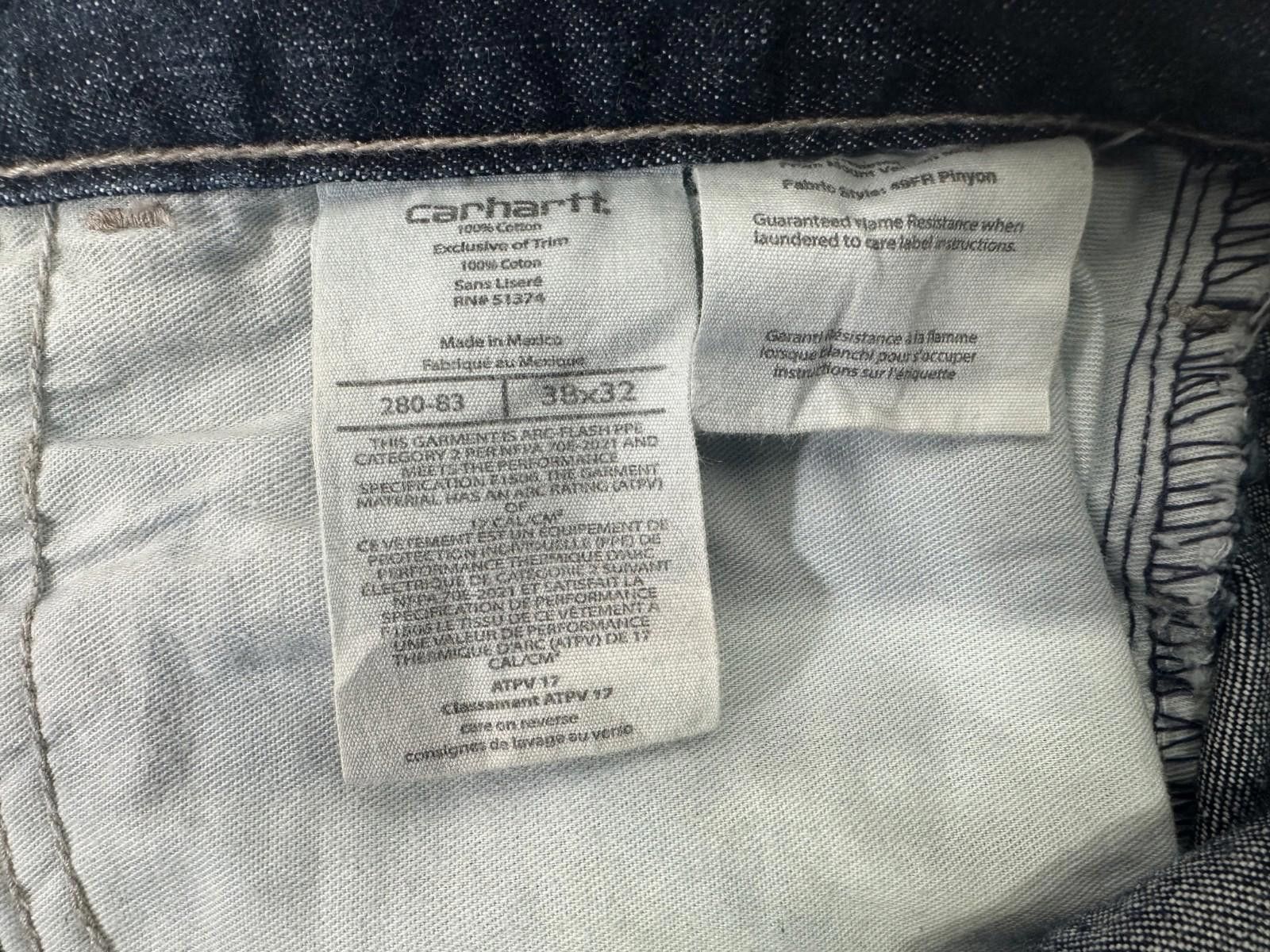 Carhartt Carhartt Men's 38/32 Flame Resistant Blue Jeans Size US 38 / EU 54 - 10 Thumbnail
