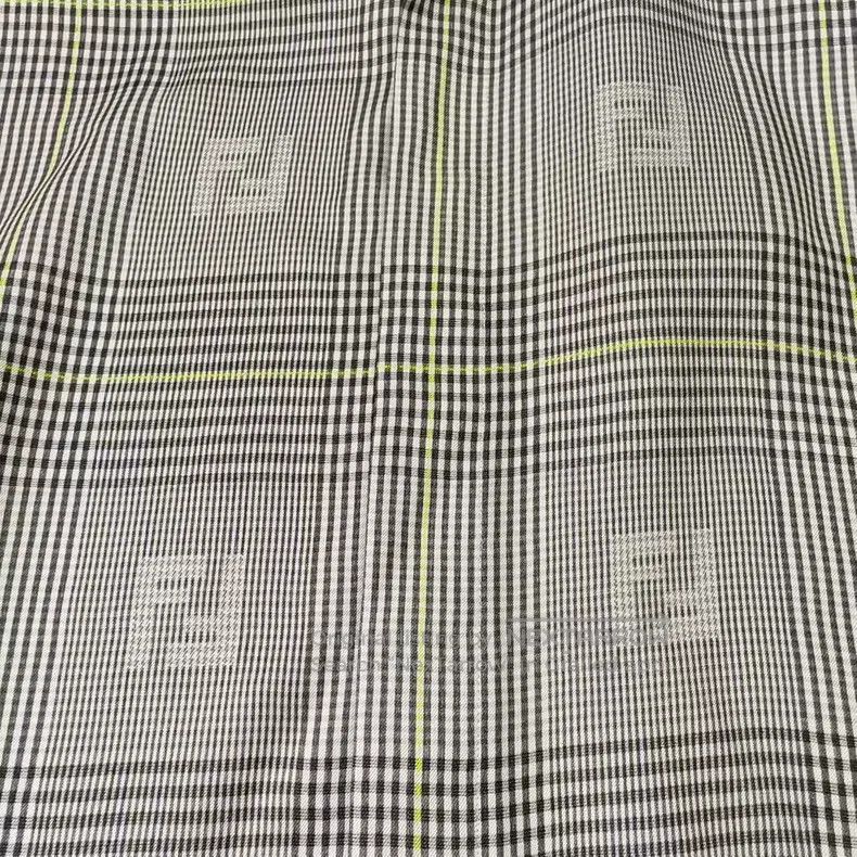 Fendi Fendi size 40 Gray checkered mulberry silk short-sleeve shi Size US XXS / EU 40 - 5 Thumbnail