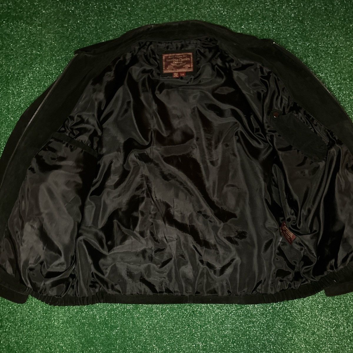 Other Vintage American Classics Black Suede Bomber Jacket Size US L / EU 52-54 / 3 - 6 Thumbnail
