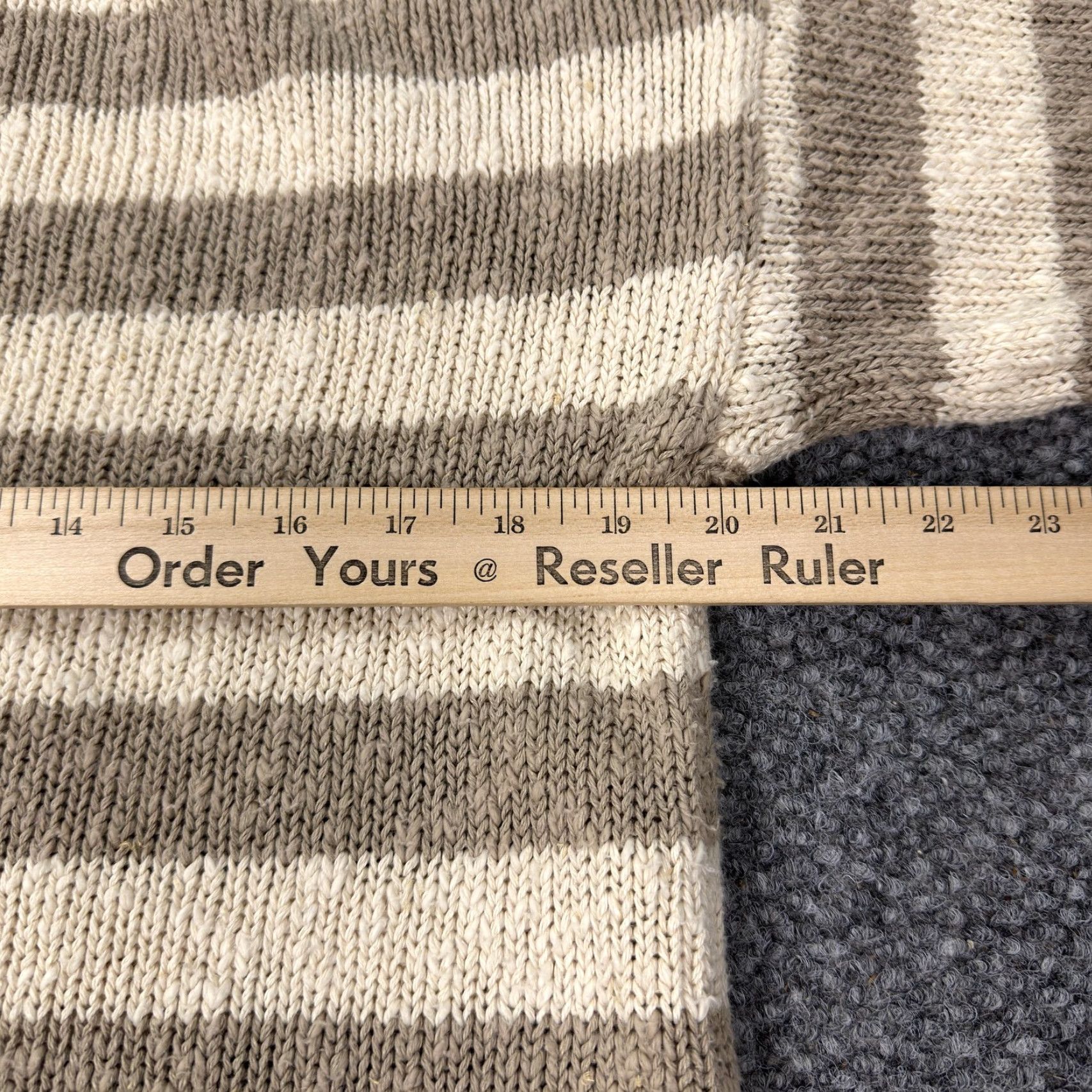 Vintage VINTAGE J.G. HOOK Sweater Women S Beige Linen Knit Striped Crew Neck 90s Nautical Womens Size S / US 4 / IT 40 - 8 Thumbnail
