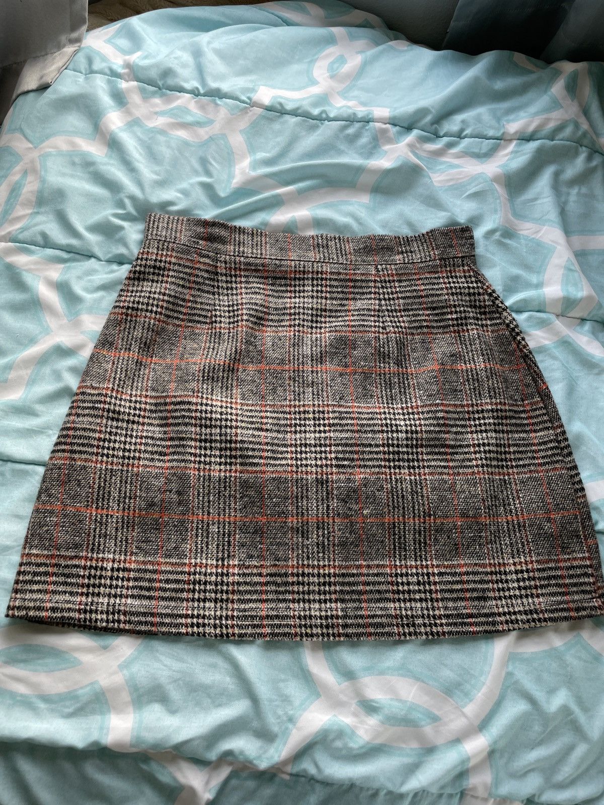 Vintage Plaid Fitted Skirt Size 28" / US 6 / IT 42 - 1 Thumbnail