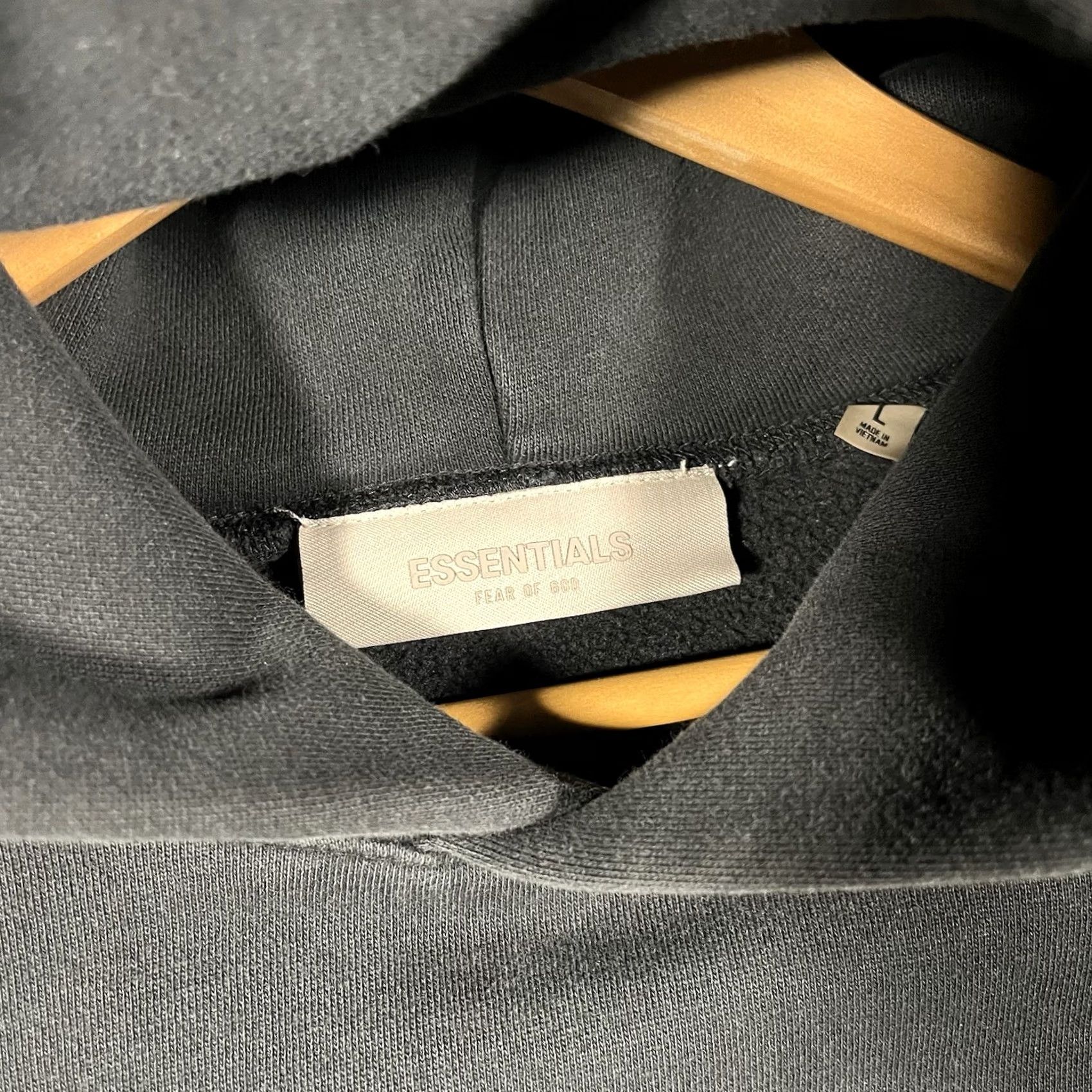 Vintage Essentials Fear of God Hoodie Mens Large Black FOG Faded Distressed Sweatshirt Size US L / EU 52-54 / 3 - 6 Thumbnail
