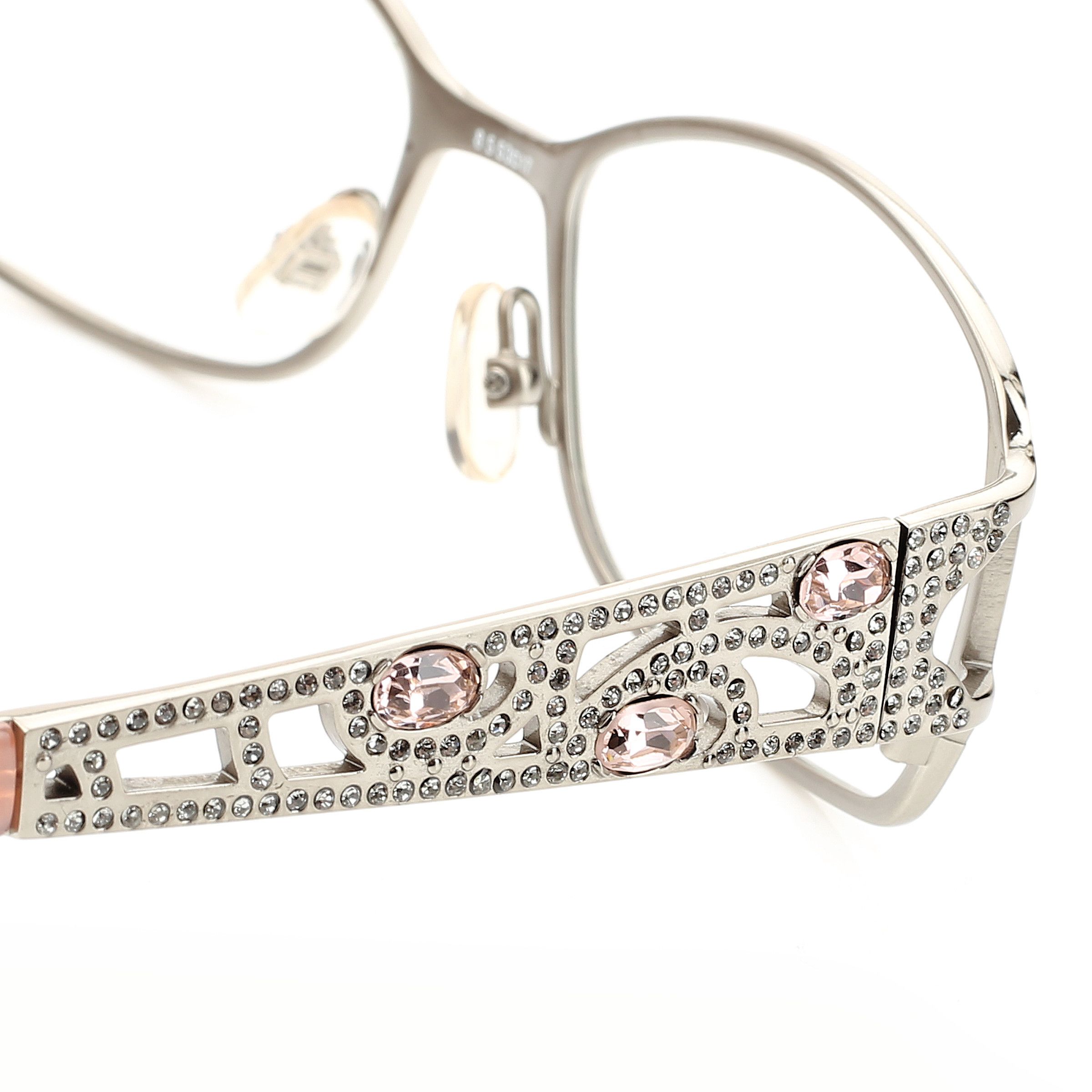Valentino Valentino '90s Baby Pink Crystals Glasses Size ONE SIZE - 1 Thumbnail