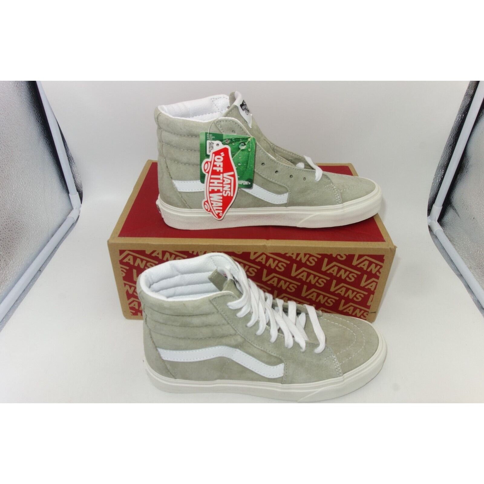 Vans NEW Vans SK8 Hi Pig Suede Moss Gray Classic Skate Shoes Size US 6.5 / EU 39-40 - 5 Thumbnail